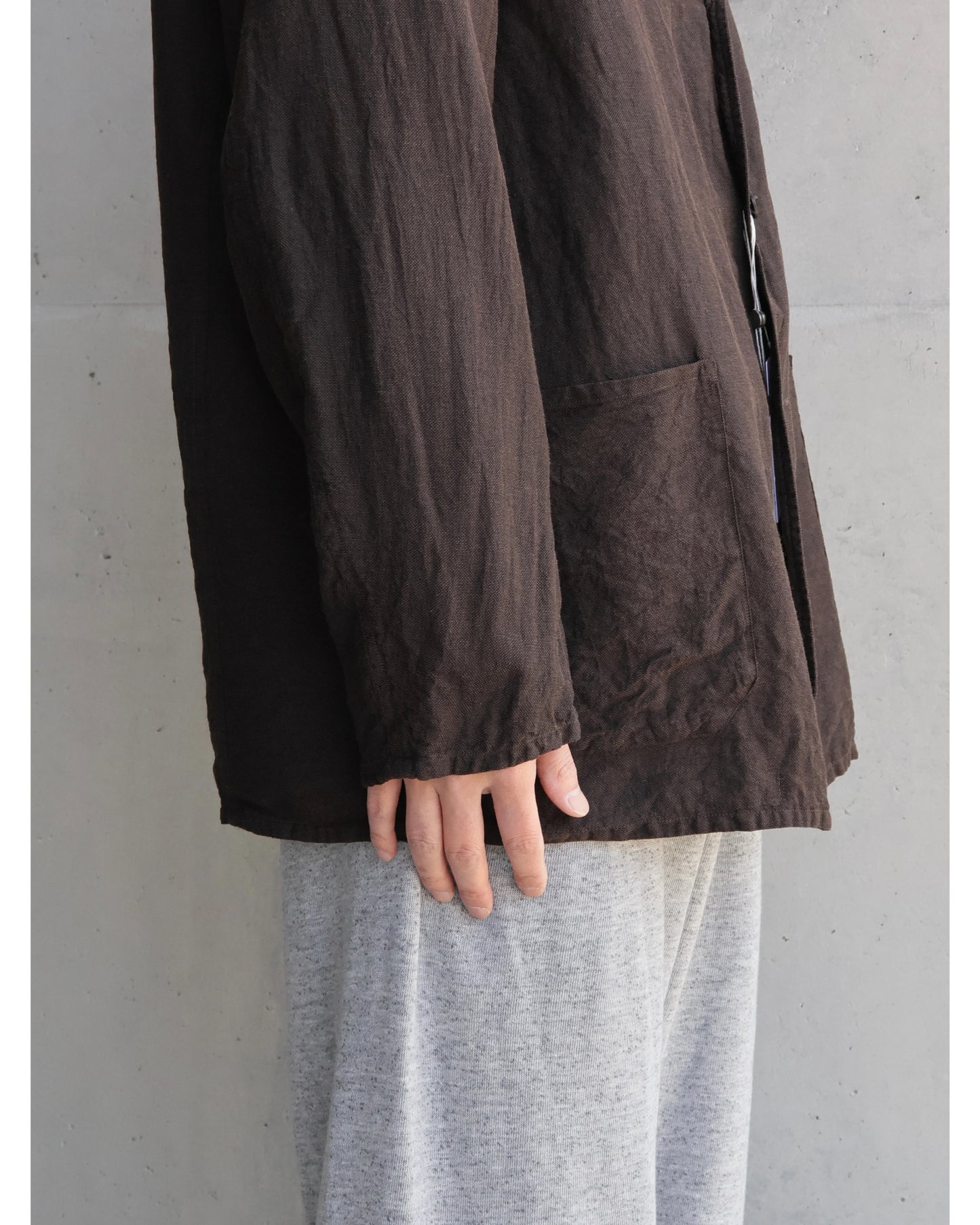 シルクコットン ジャケット BROWN