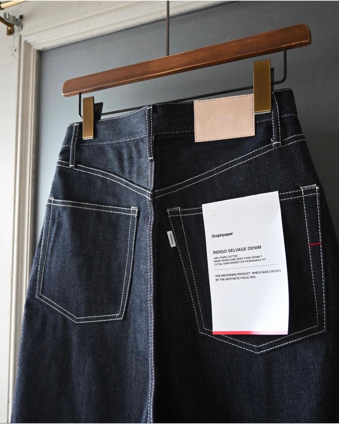 Selvage Denim Two Tuck Wide Pants