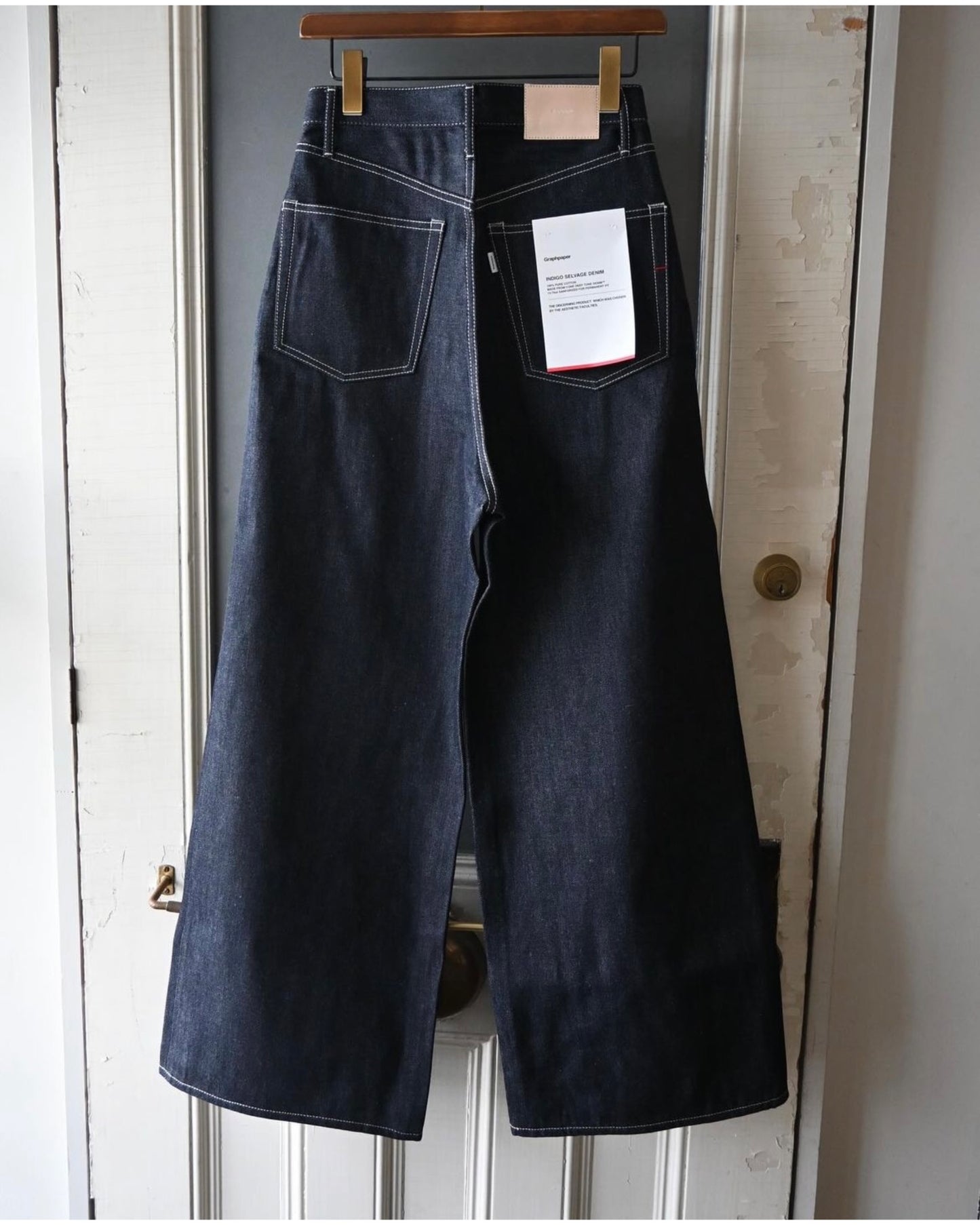 Selvage Denim Two Tuck Wide Pants