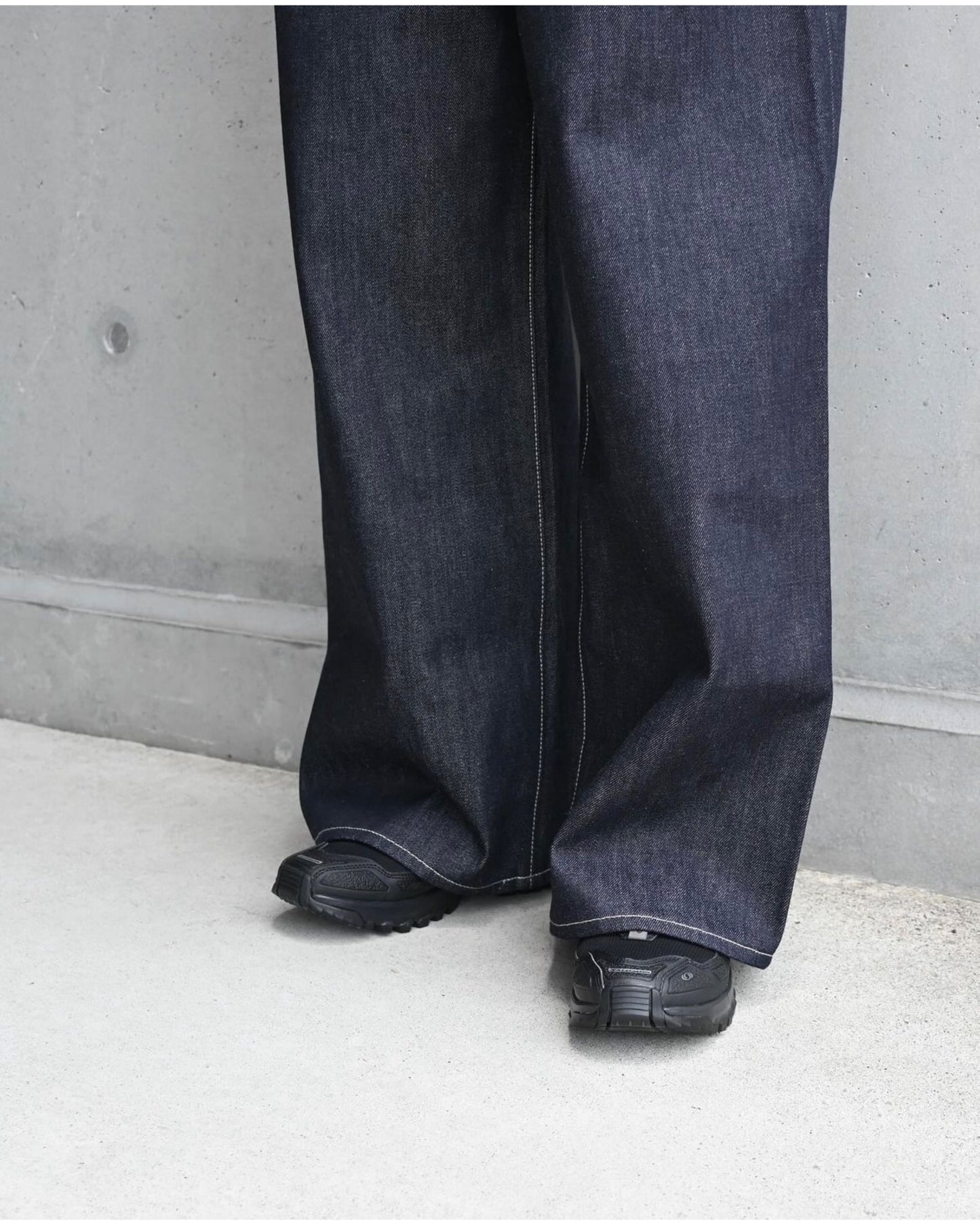 Selvage Denim Two Tuck Wide Pants