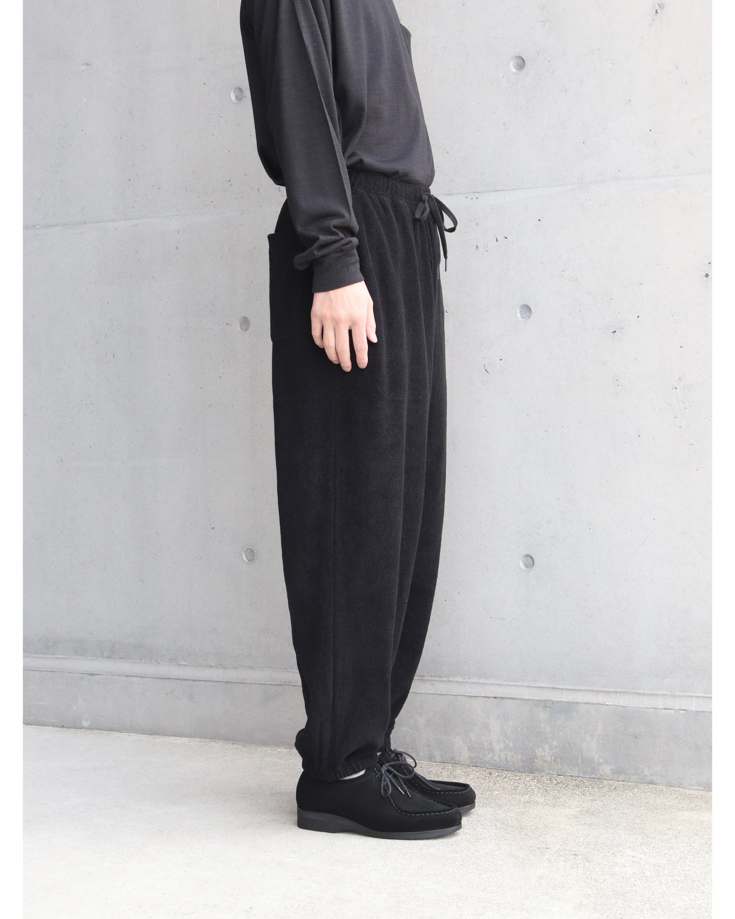 パイル パンツ BLACK