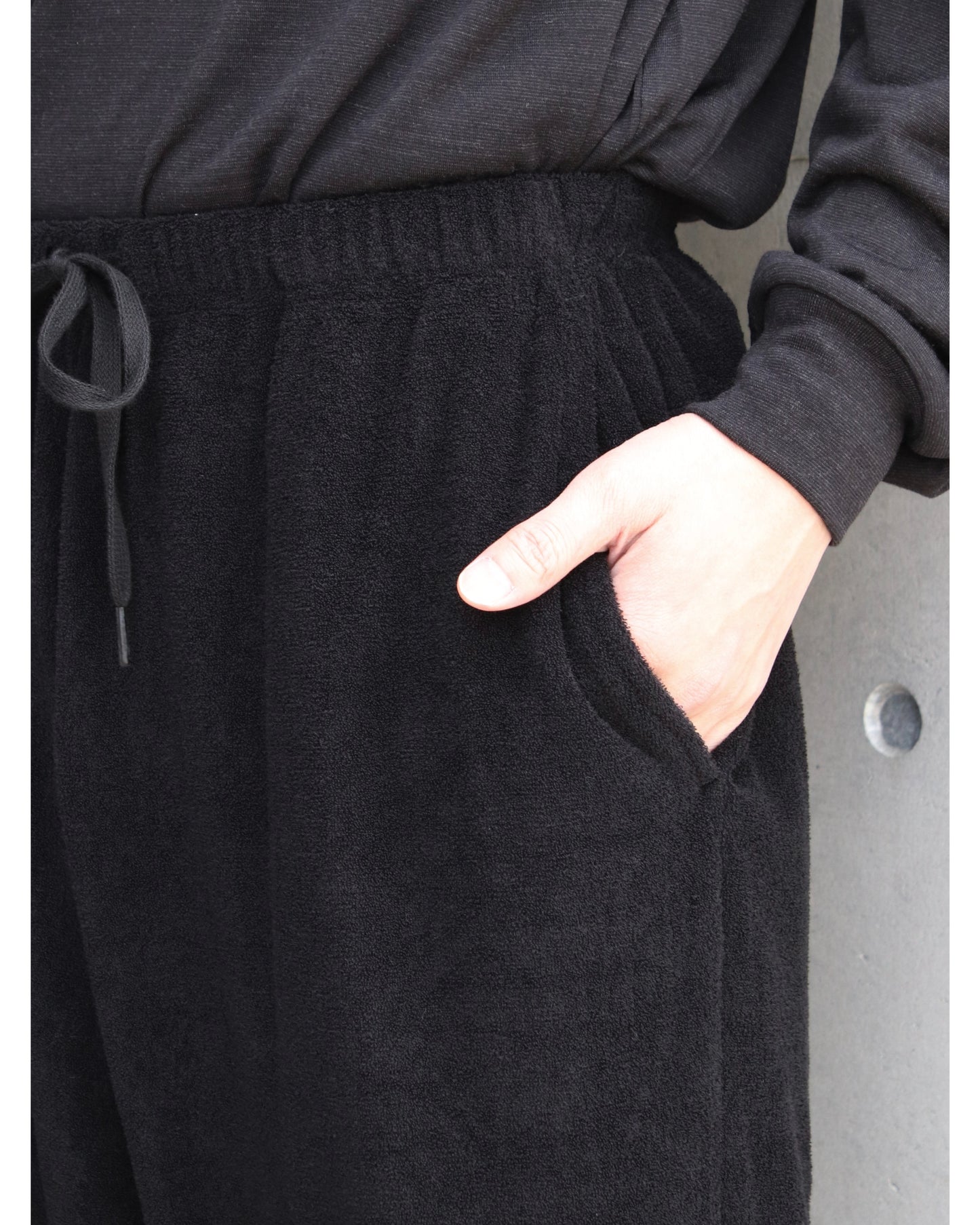 パイル パンツ BLACK