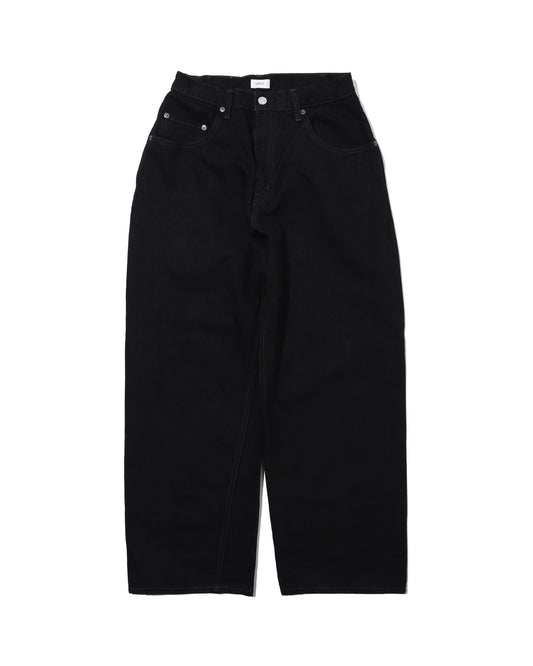 Baggy 5 Pocket Pants BLACK(One Wash)