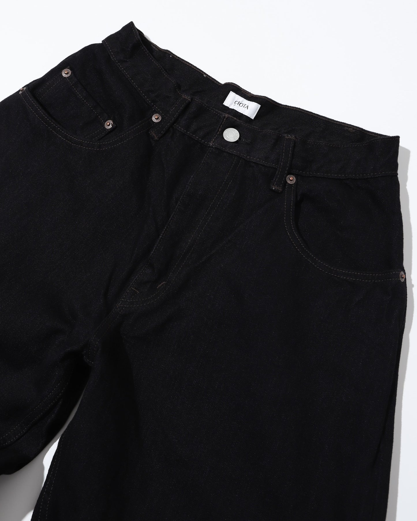 Baggy 5 Pocket Pants BLACK(One Wash)