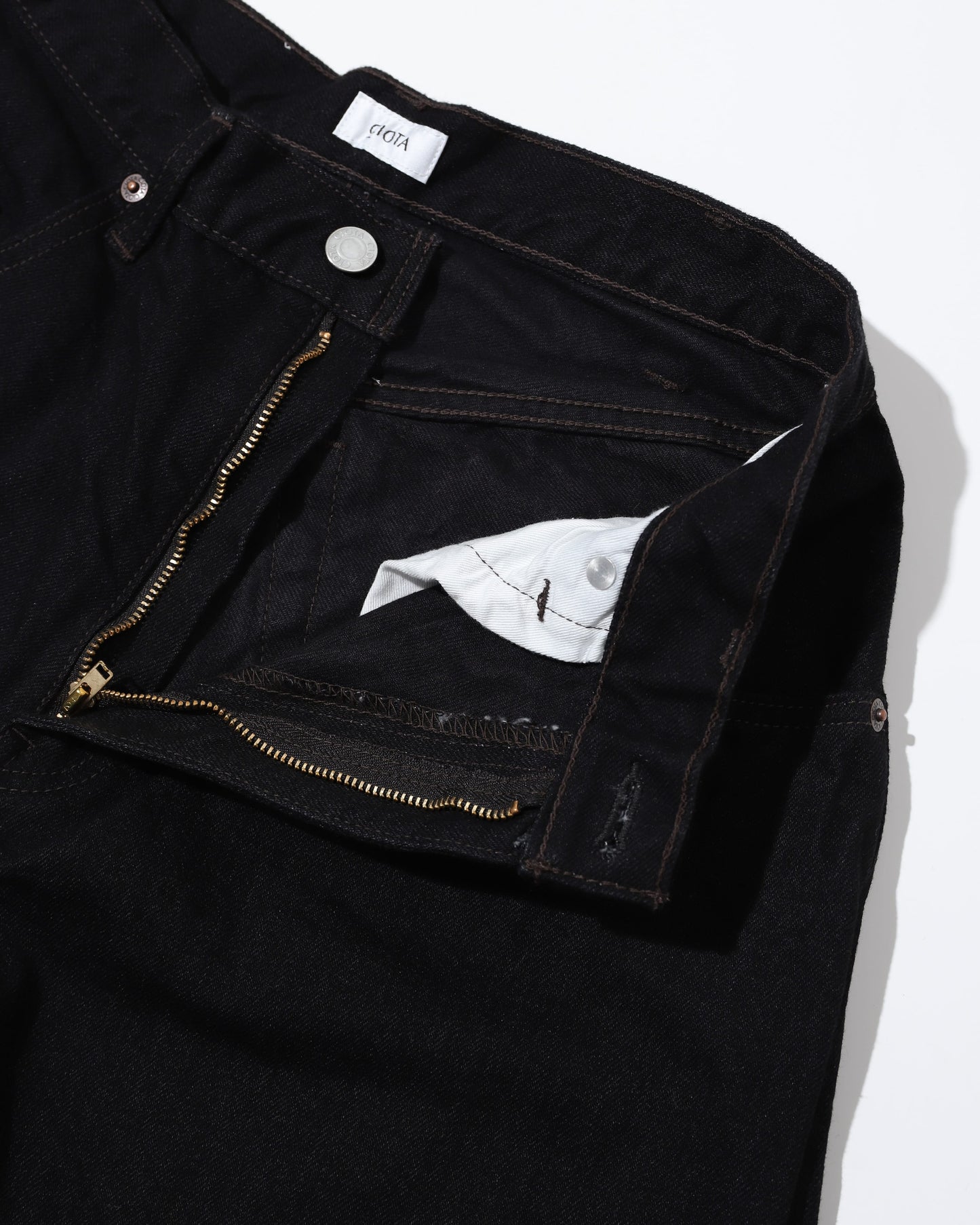 Baggy 5 Pocket Pants BLACK(One Wash)