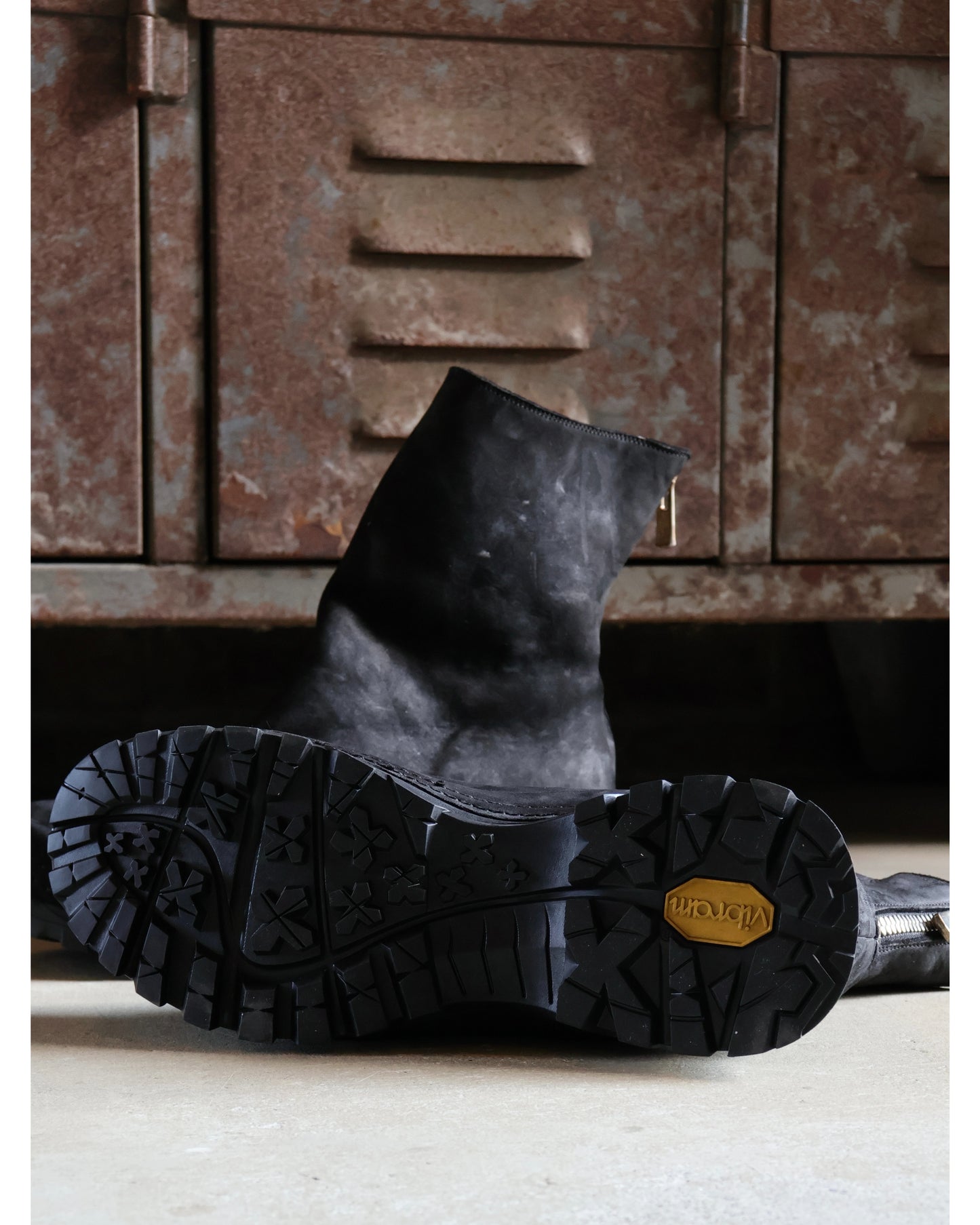 GUIDI別注 VS バックジップブーツ BLACK