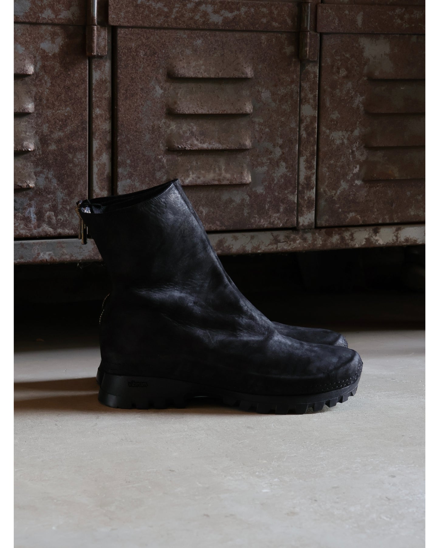 GUIDI別注 VS バックジップブーツ BLACK