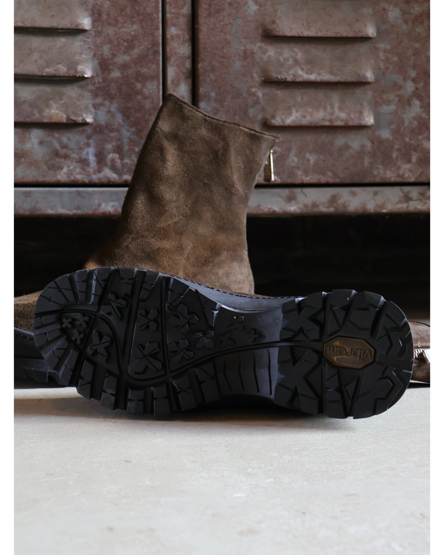 GUIDI別注 VS バックジップブーツ BROWN