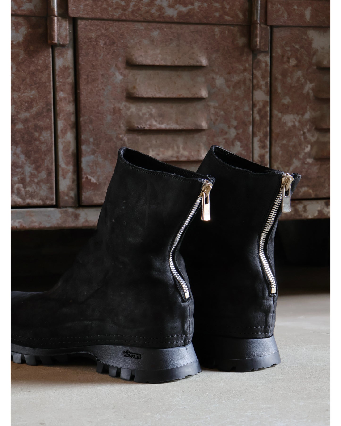 GUIDI別注 VS バックジップブーツ BLACK