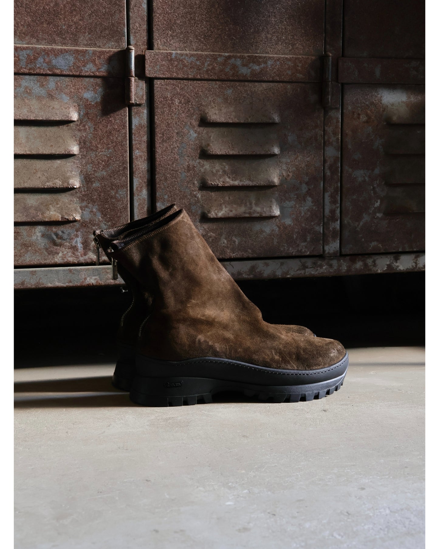 GUIDI別注 VS バックジップブーツ BROWN