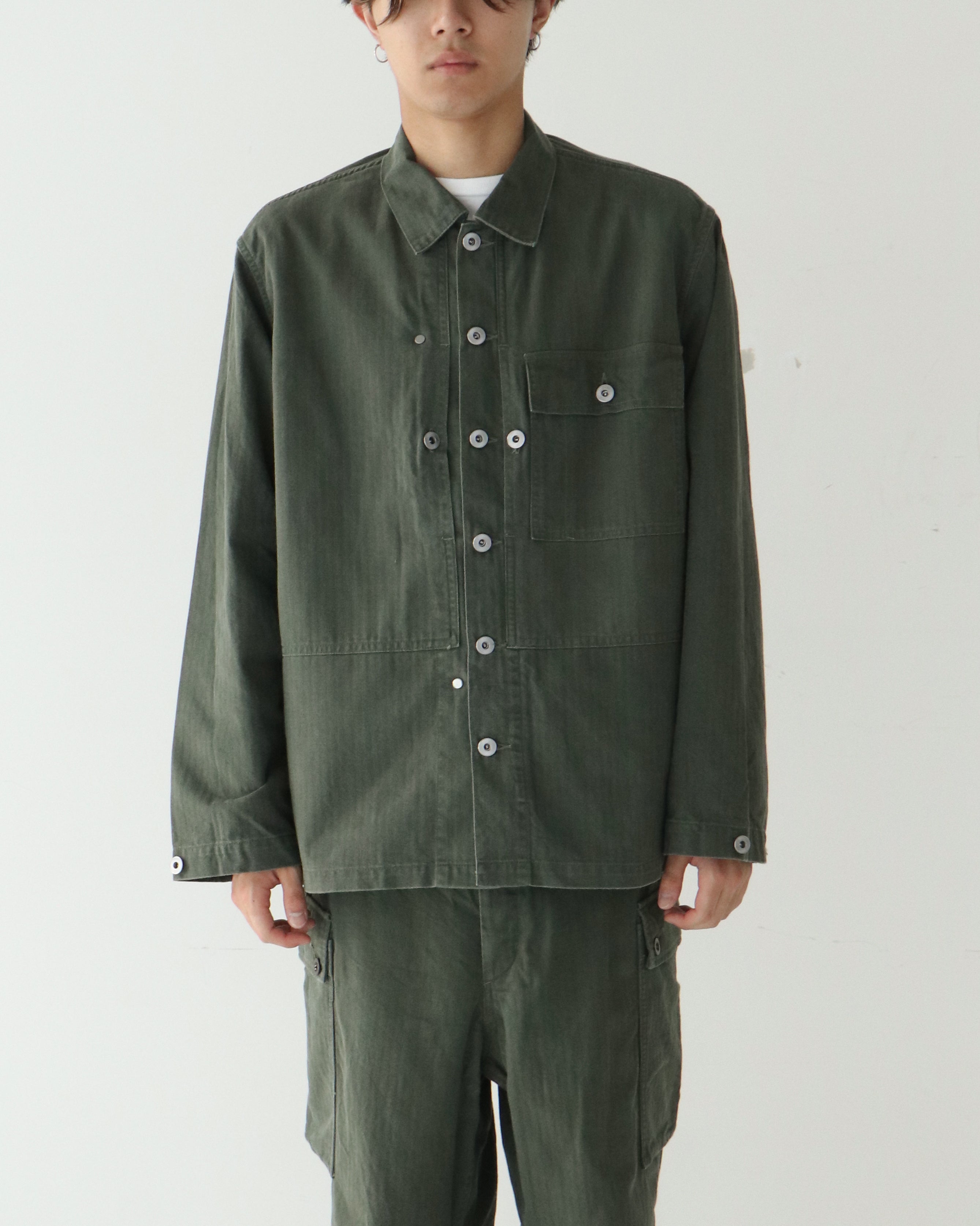 A.PRESSE アプレッセ23AW M-44 HBT Jacket A.PRESSE - アプレッセ23AW M-44 HBT Jacket(23AAP-01-14H)OLIVE