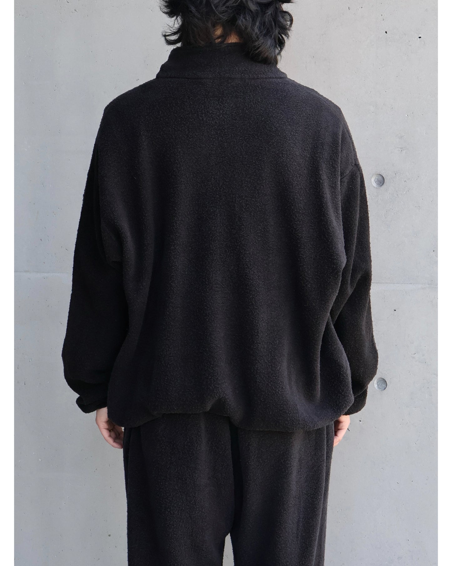 フリース ジップジャケット FADE BLACK