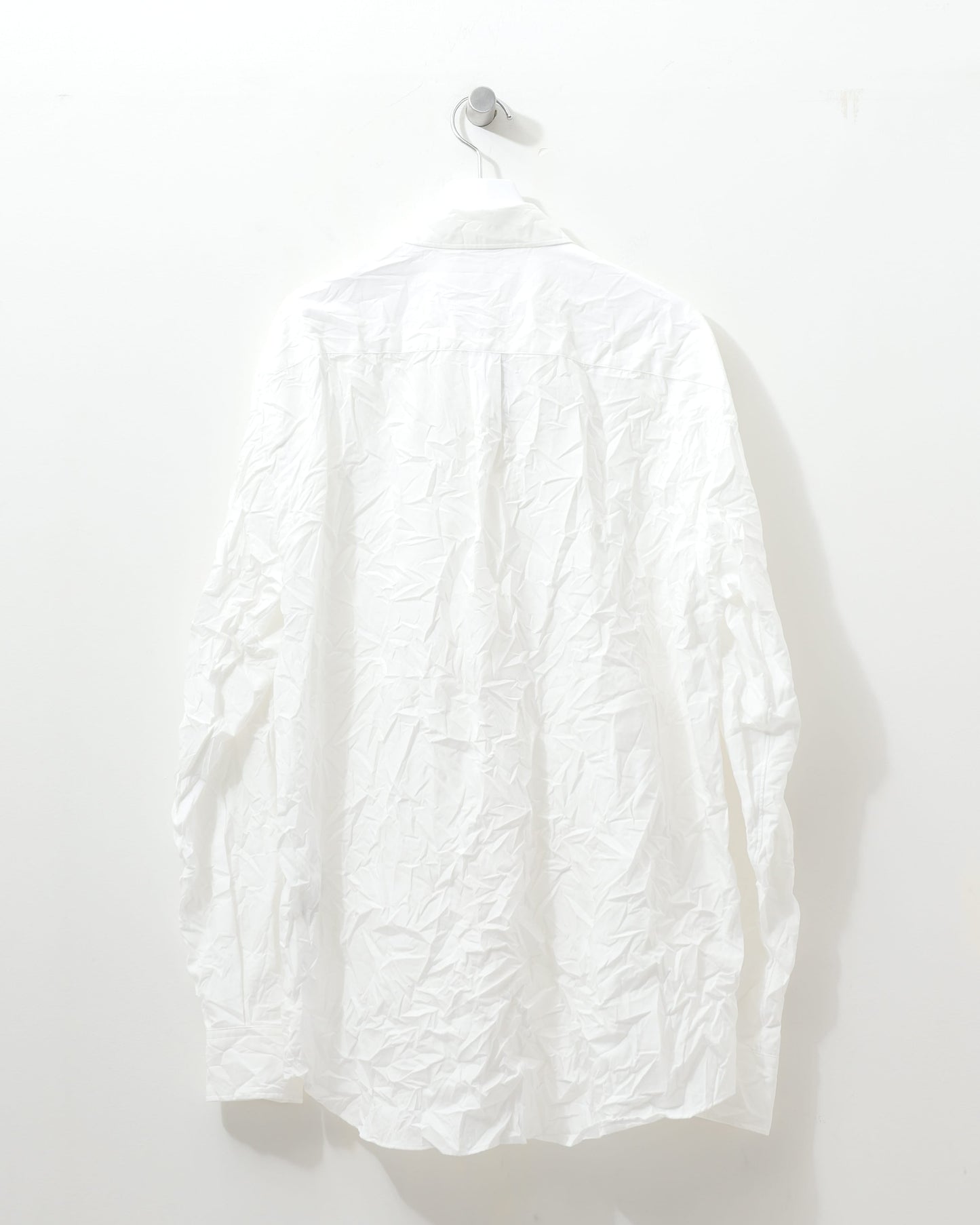 WRINKLED WASHED FINX TWILL SHIRT WHITE