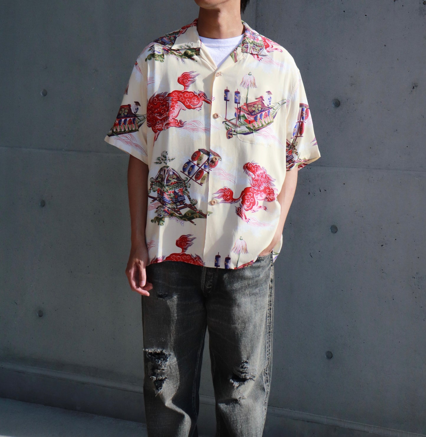 RAYON ALOHA SHIRT “ORIENTAL FESTIVAL” 39346