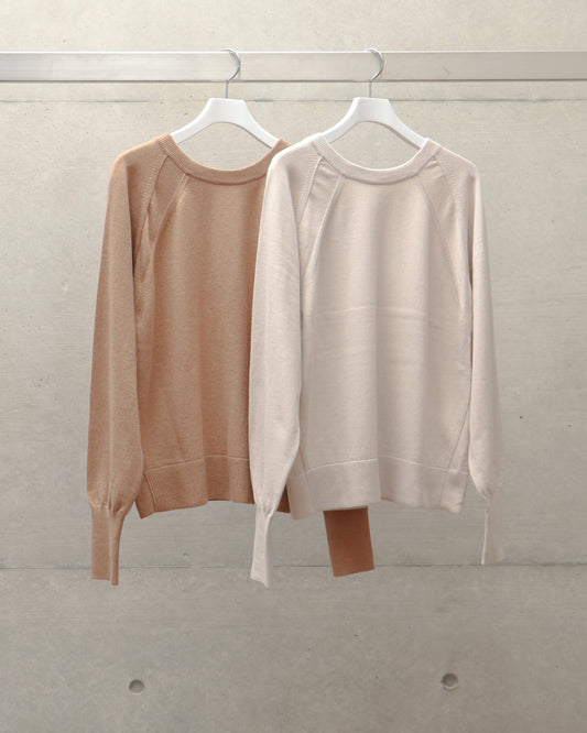 cotton smooth 2way knit pullover