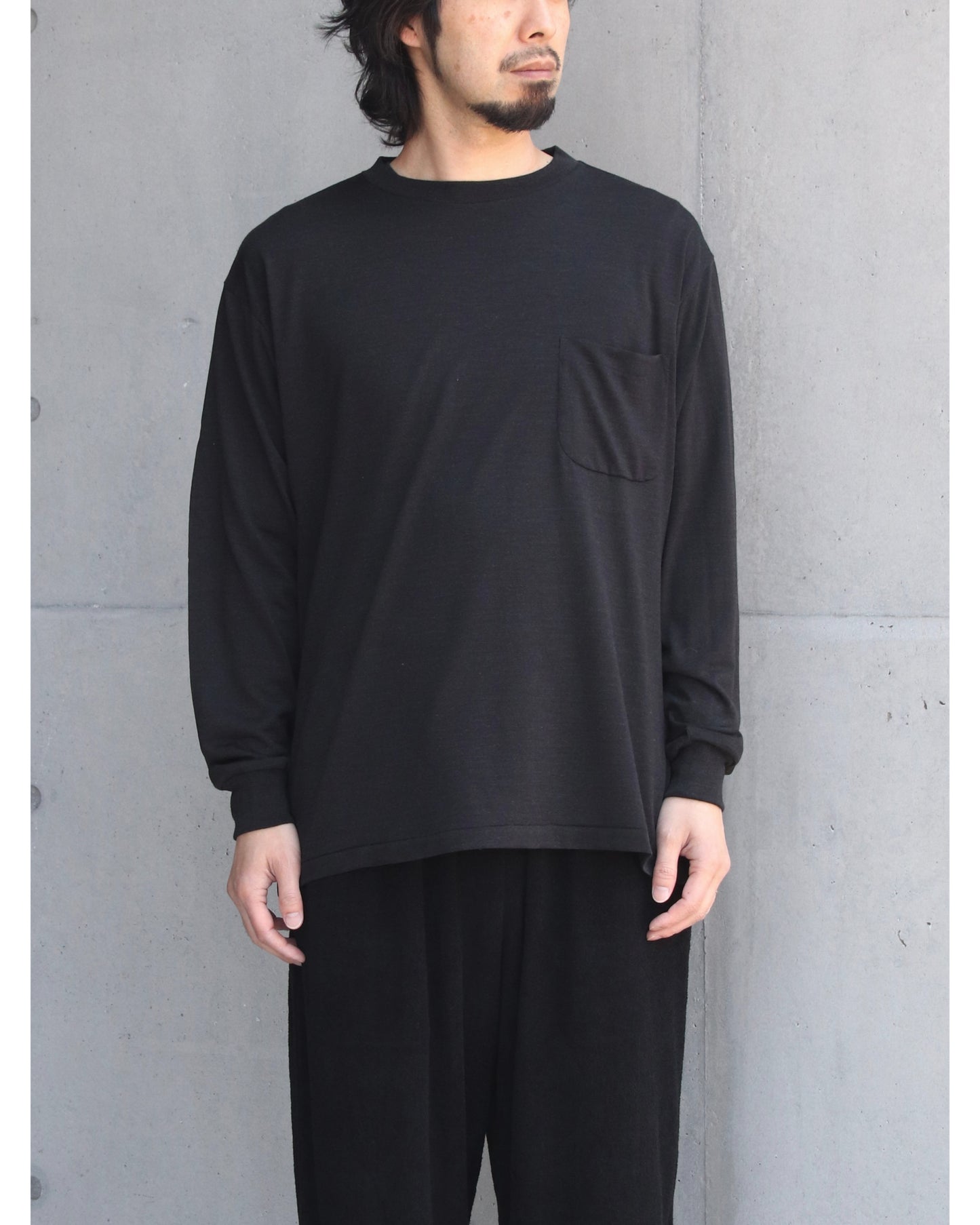 サマーウール 長袖Tシャツ CHARCOAL