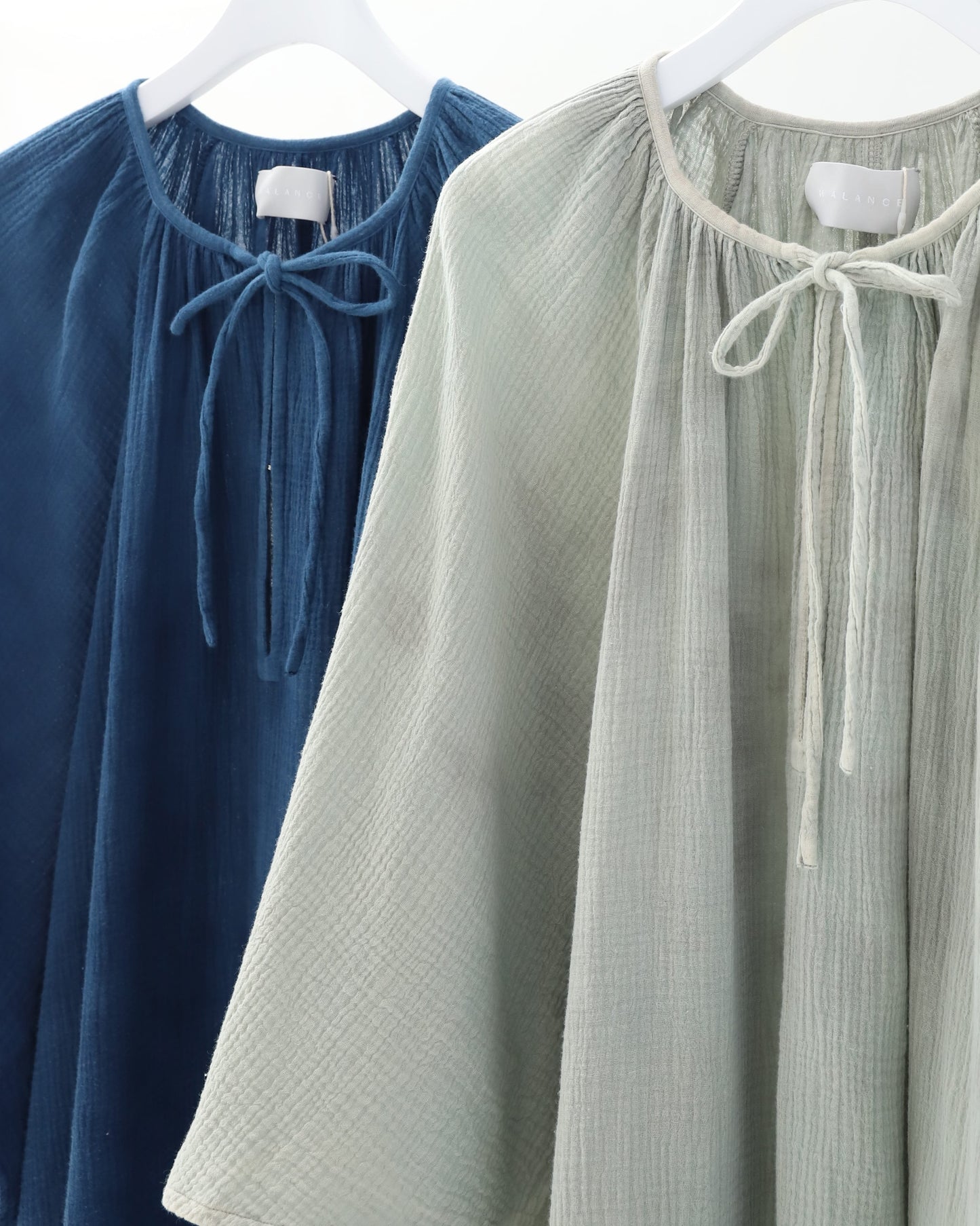 cotton gauze wide sleeve dress