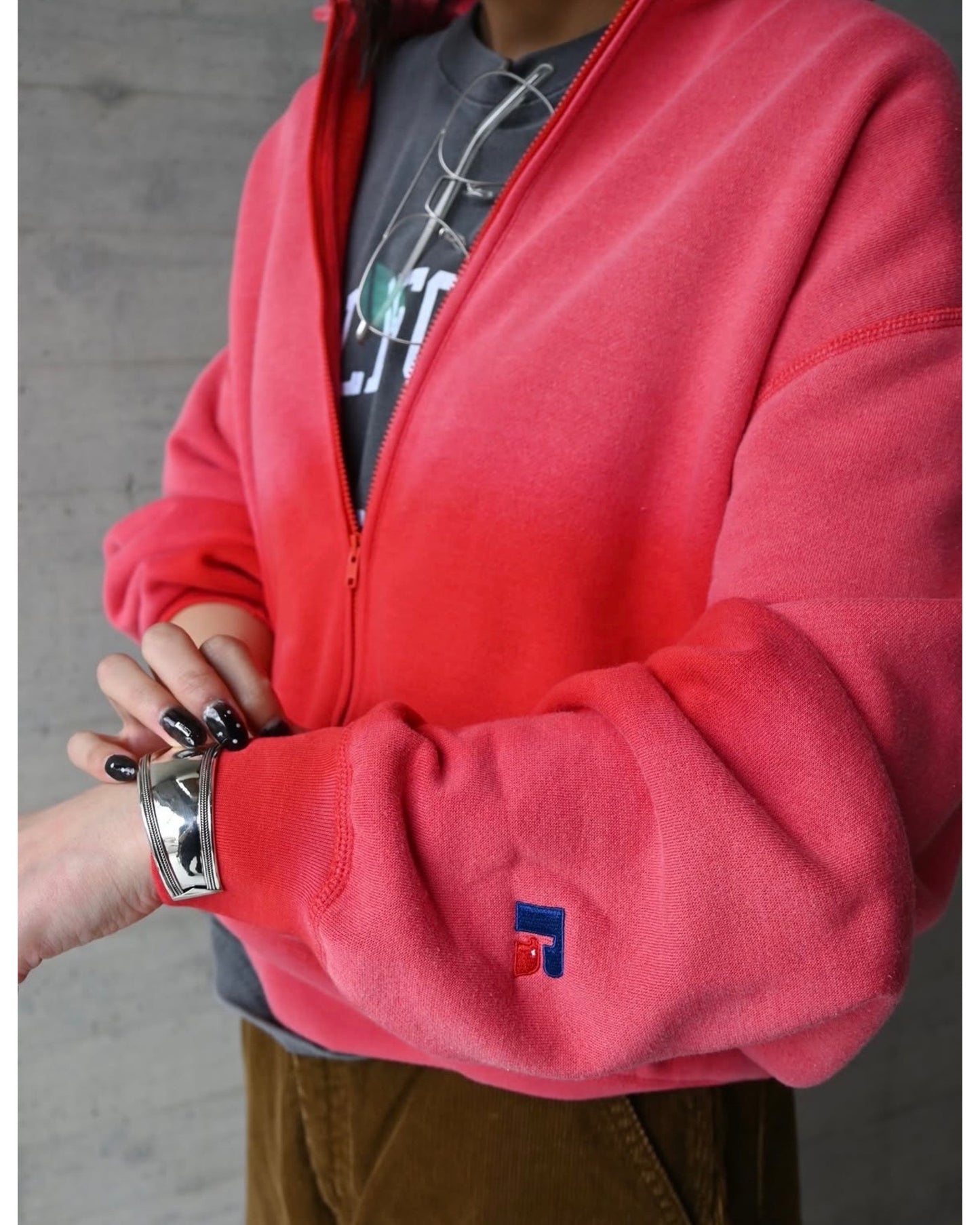RUSSELL OVER HALF ZIP SWEAT