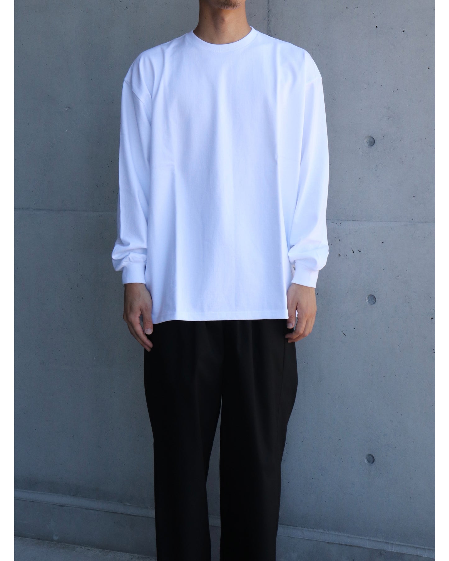 Heavy Weight L/S Oversized Tee WHITE