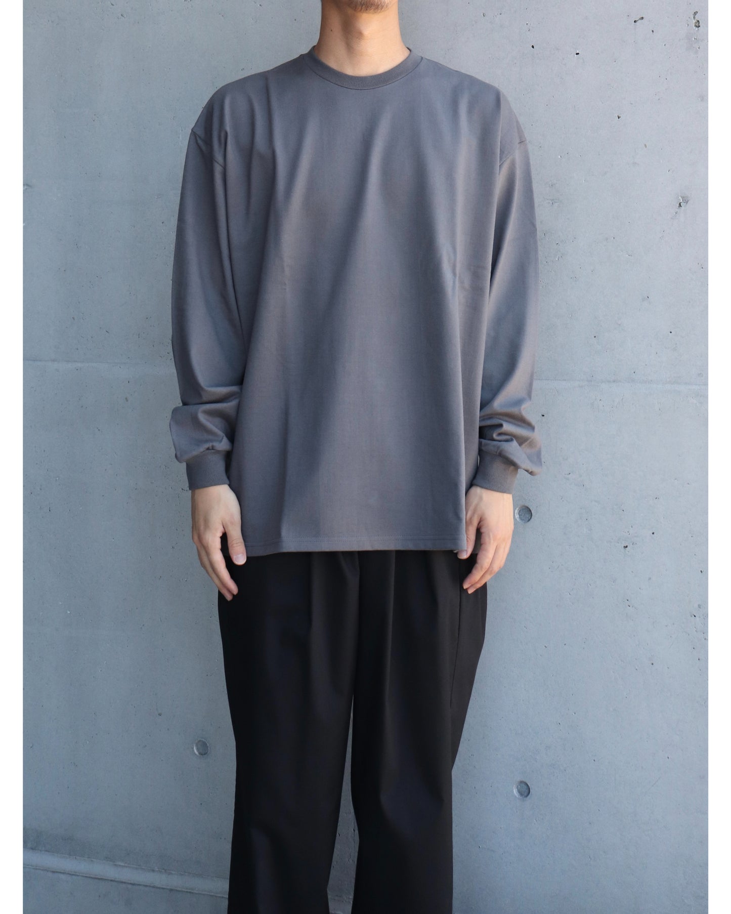 Heavy Weight L/S Oversized Tee GRAY