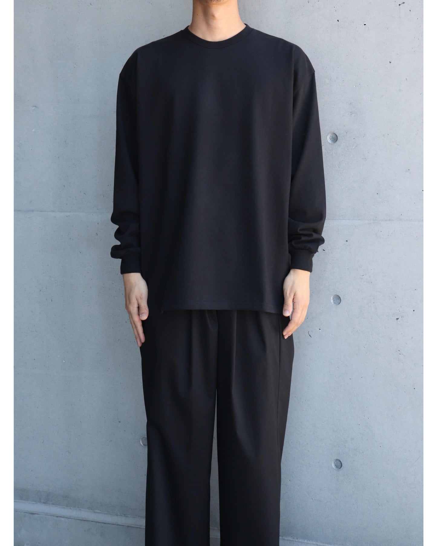 Heavy Weight L/S Oversized Tee BLACK