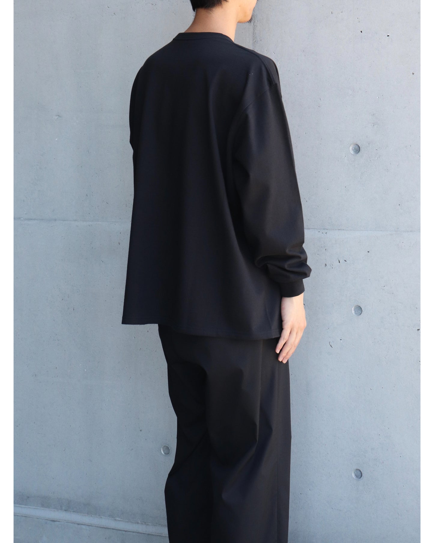 Heavy Weight L/S Oversized Tee BLACK