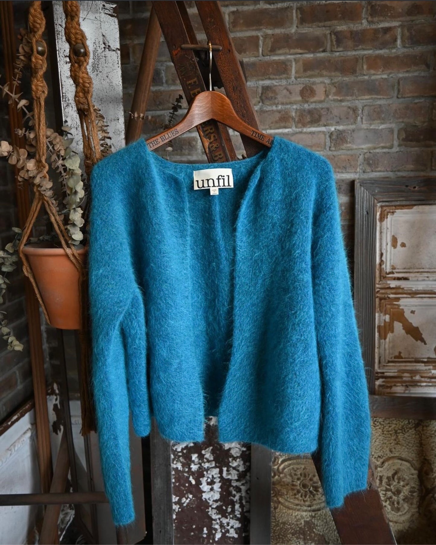 stretch superkid mohair short cardigan