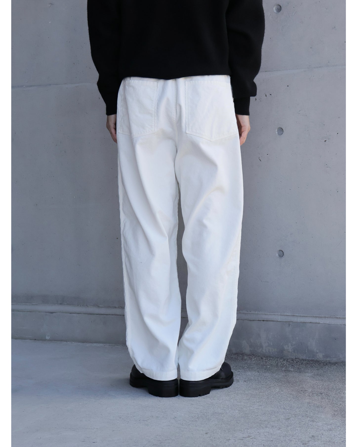 コーデュロイ ドローストリングパンツ WHITE