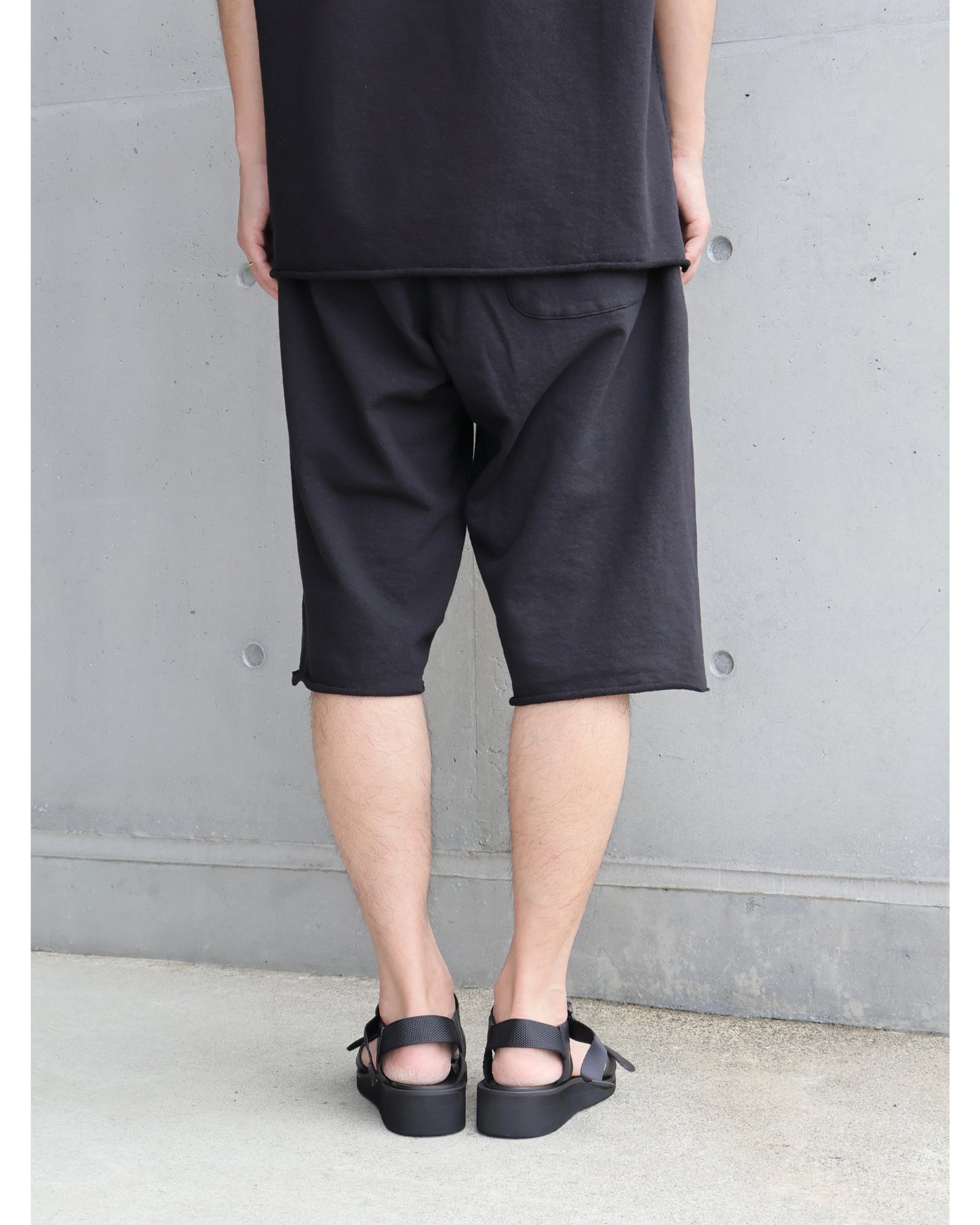 LWコットン裏毛 ショーツ BLACK