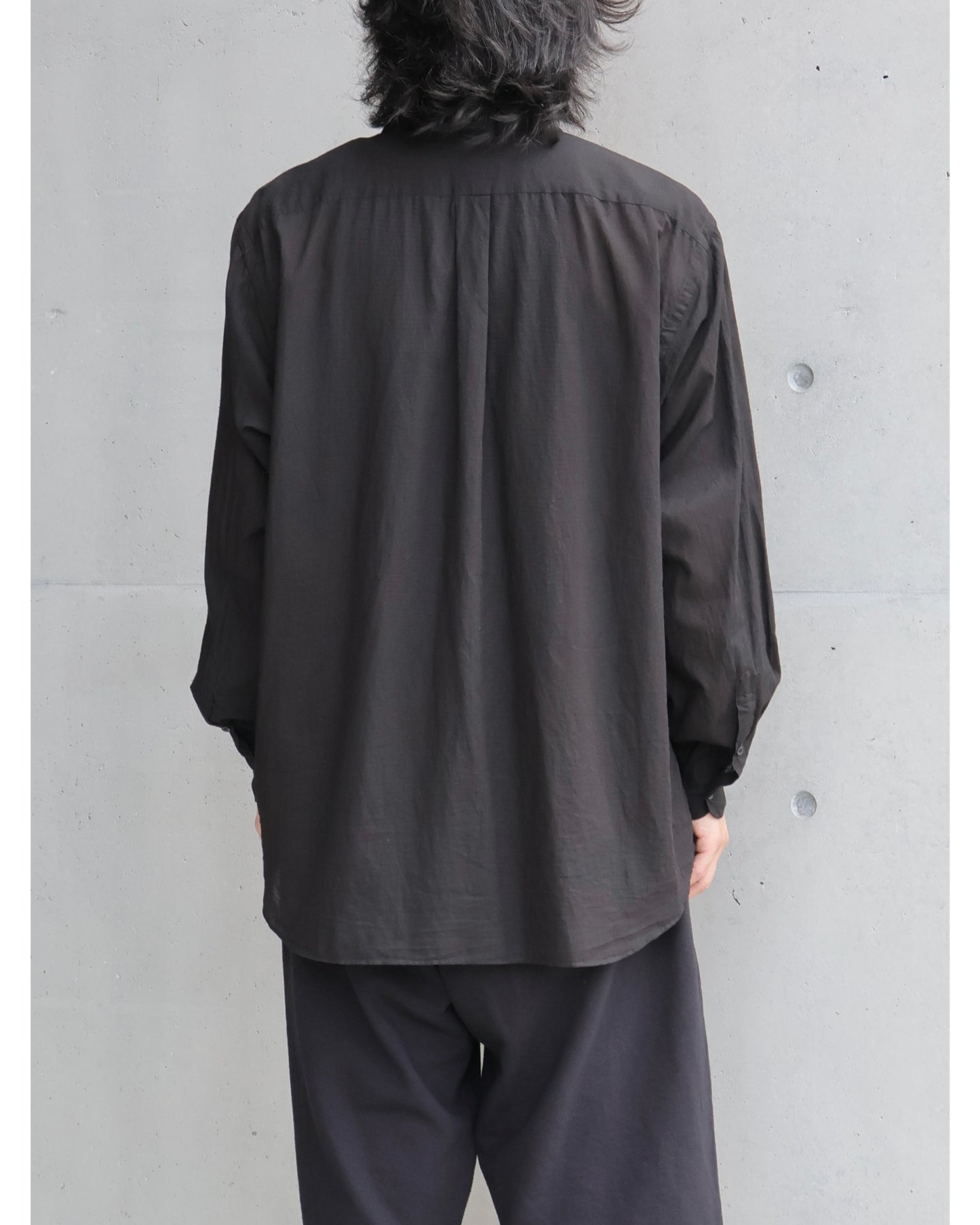 KHADIコットン コモリシャツ BLACK