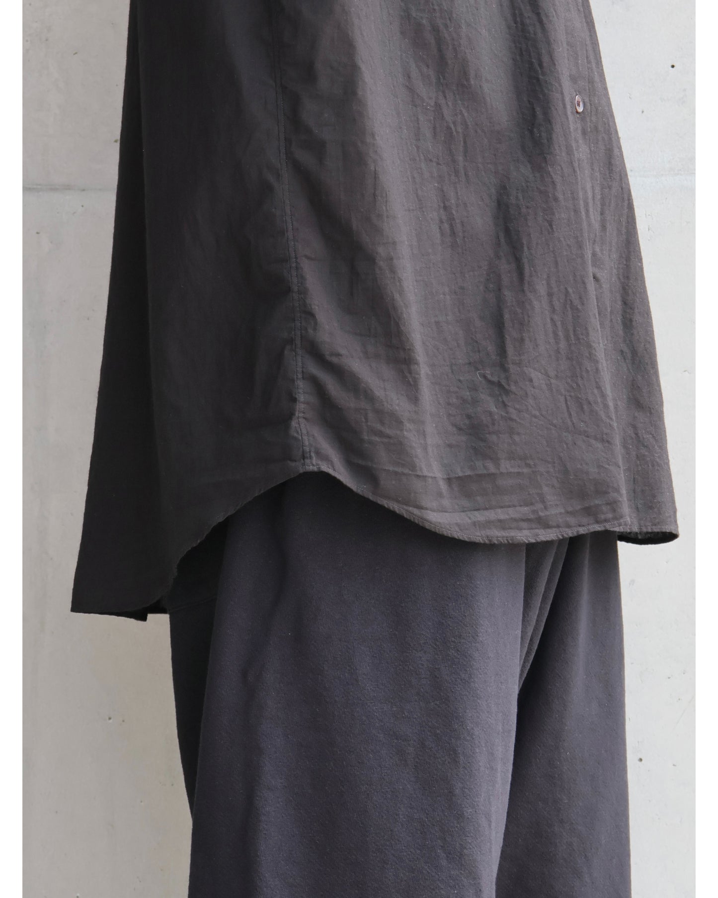 KHADIコットン コモリシャツ BLACK