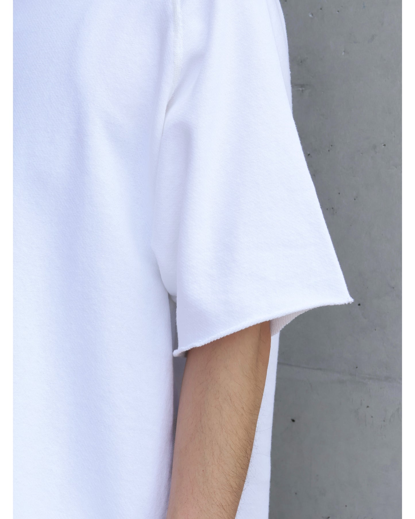LWコットン裏毛 半袖クルー WHITE