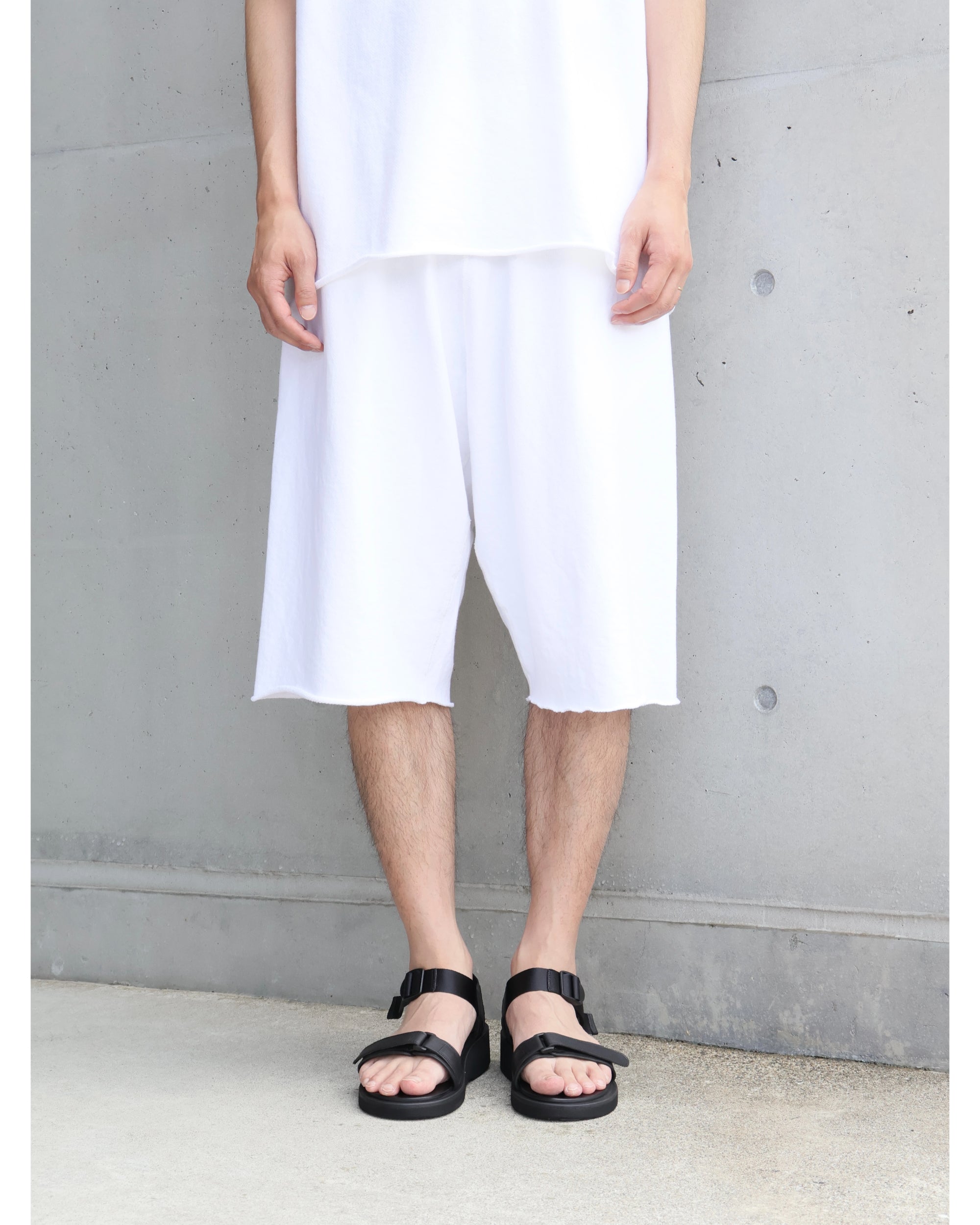 こもり　LWコットン裏毛 ショーツ COMOLI LW コットン 裏毛 ショーツ , Black – Navyblue