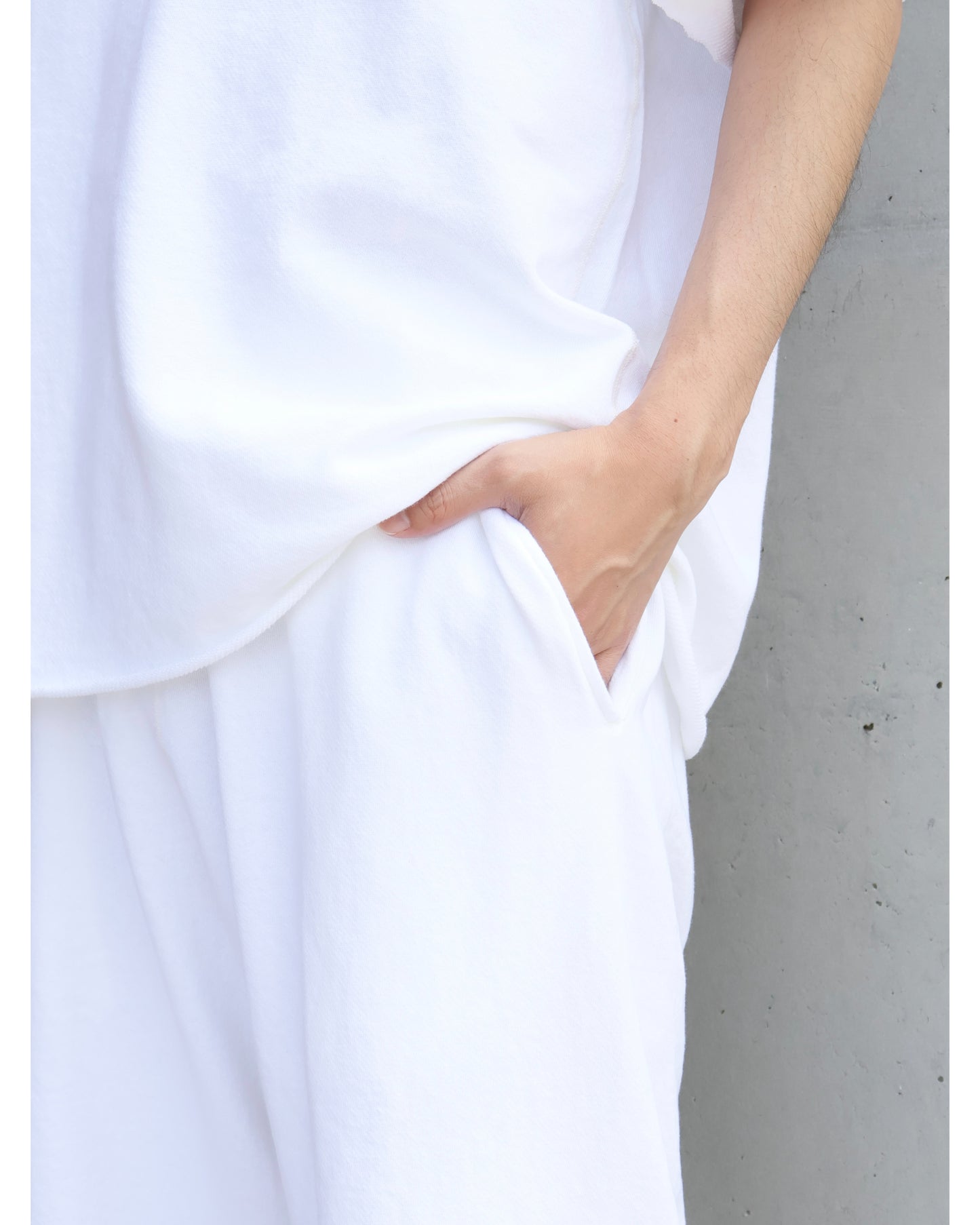 LWコットン裏毛 ショーツ WHITE