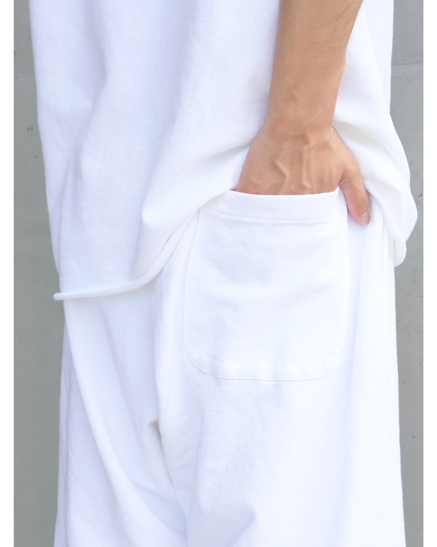 LWコットン裏毛 ショーツ WHITE