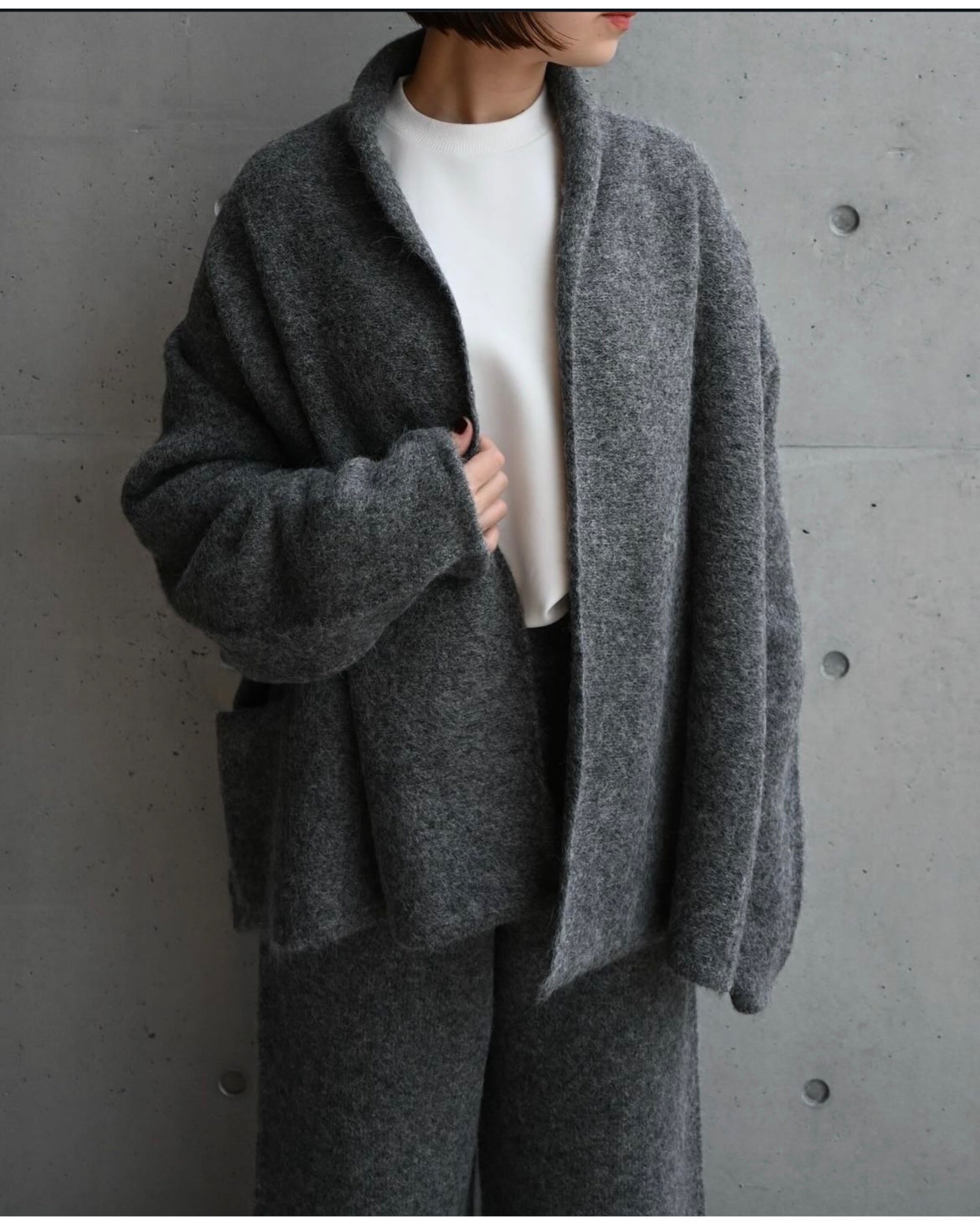 shaggy alpaca gown cardigan – TIME AFTER TIME