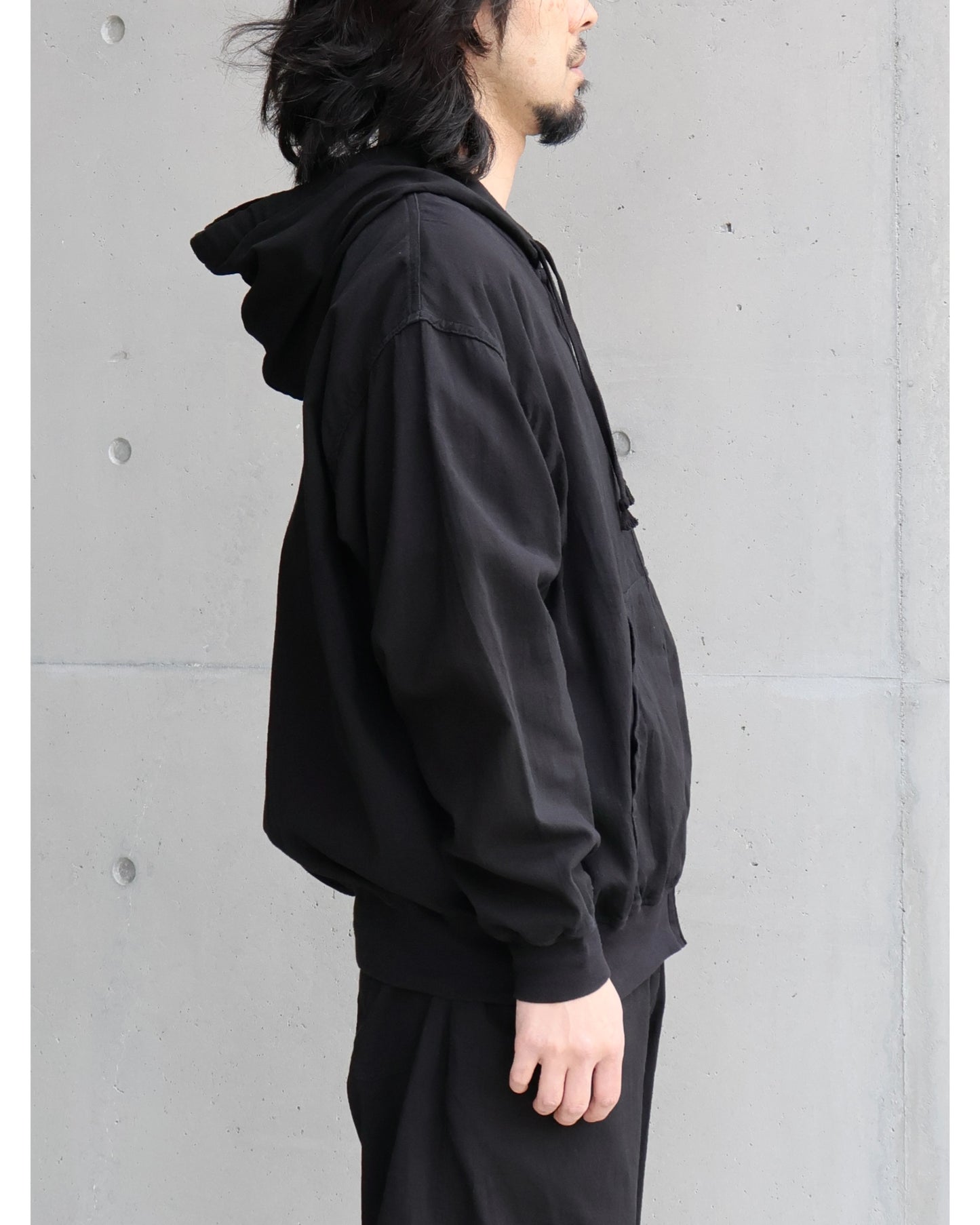 オックス ジップパーカ BLACK