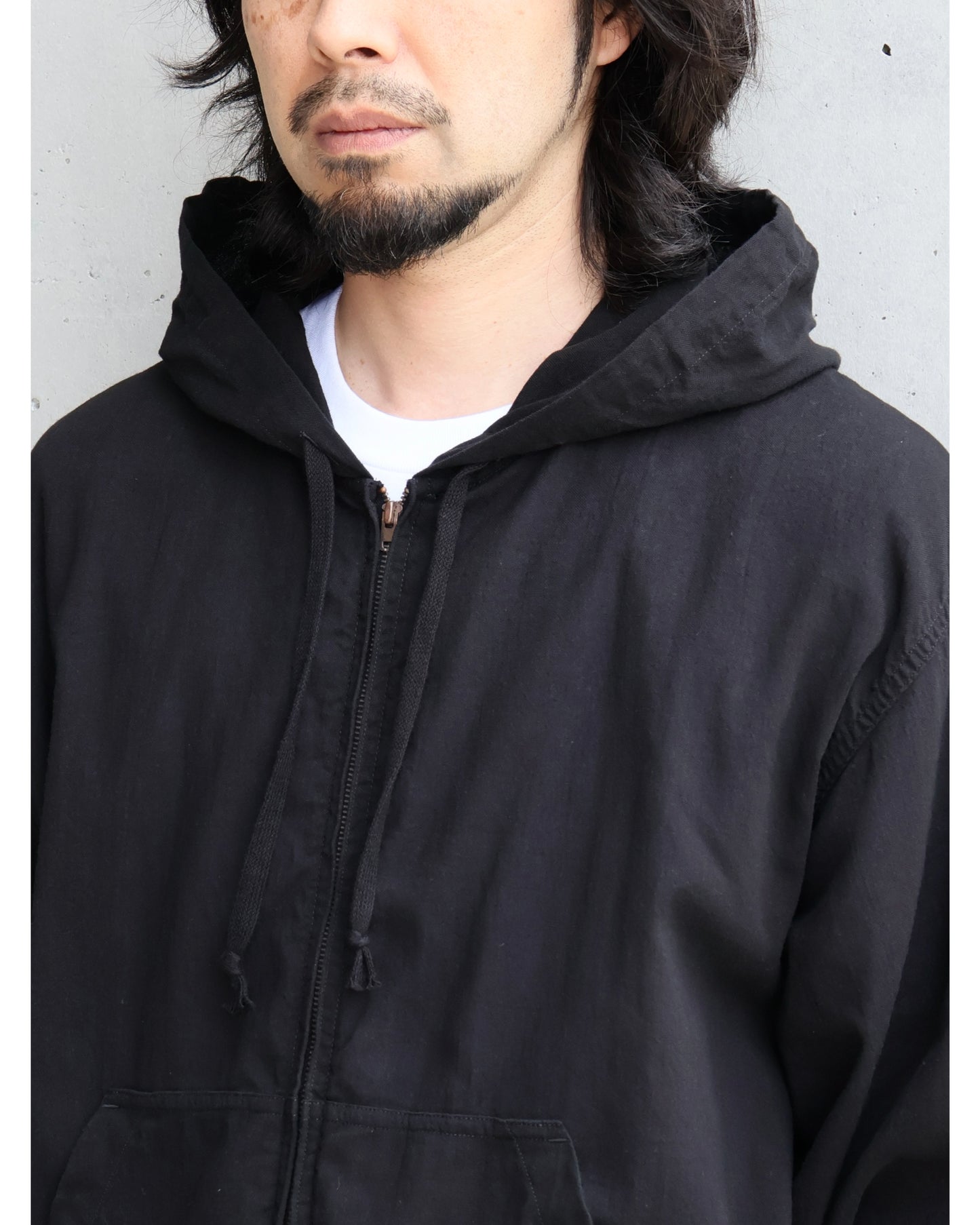 オックス ジップパーカ BLACK
