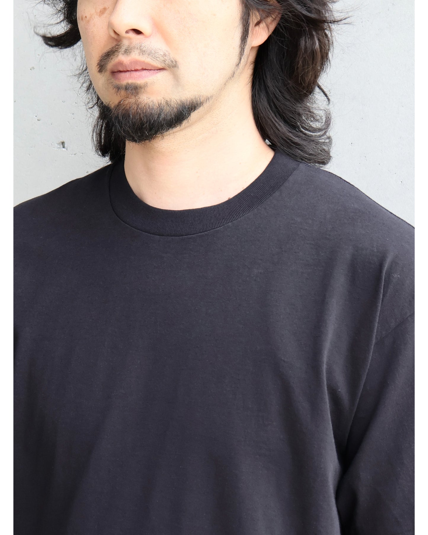 コットンジャージ 半袖Tシャツ BLACK