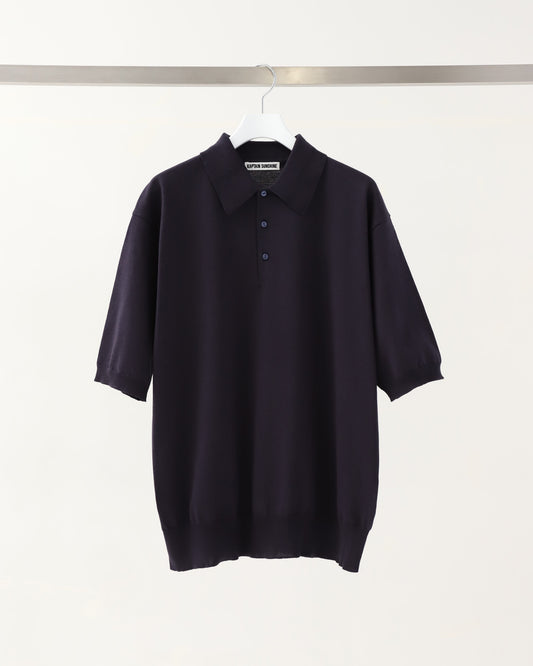 Cotton Knit Polo Shirt NAVY