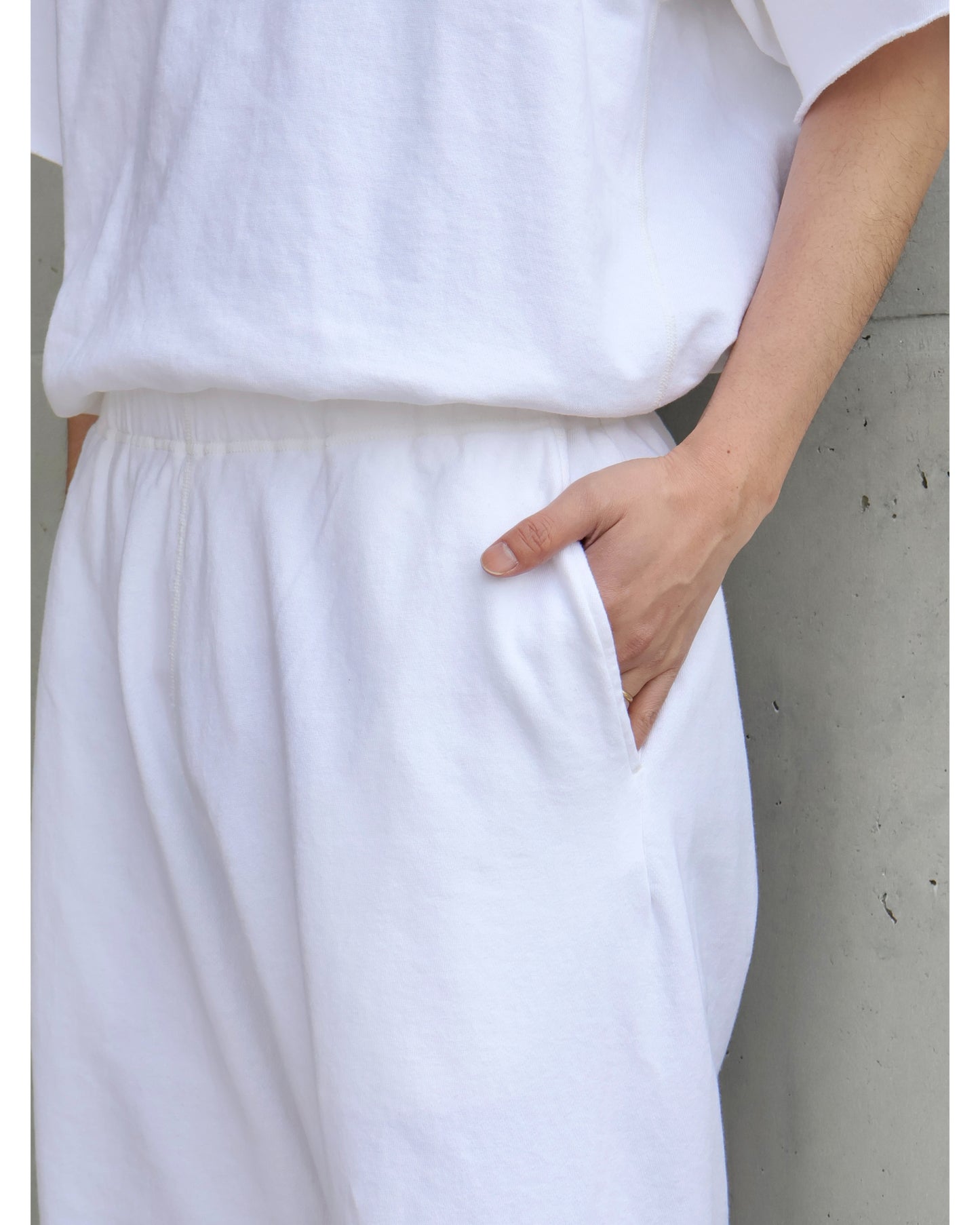 LWコットン裏毛 ショーツ WHITE
