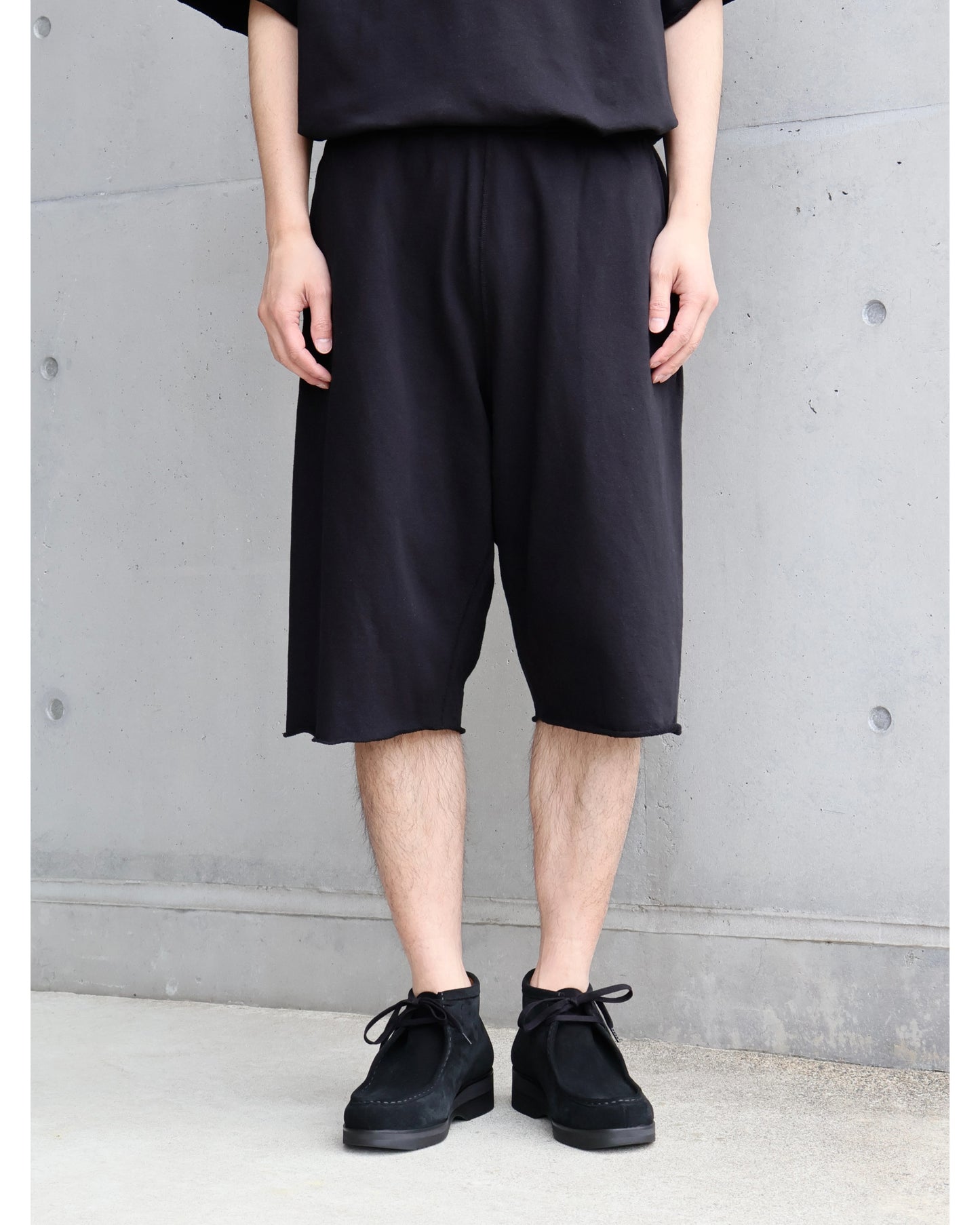 LWコットン裏毛 ショーツ BLACK
