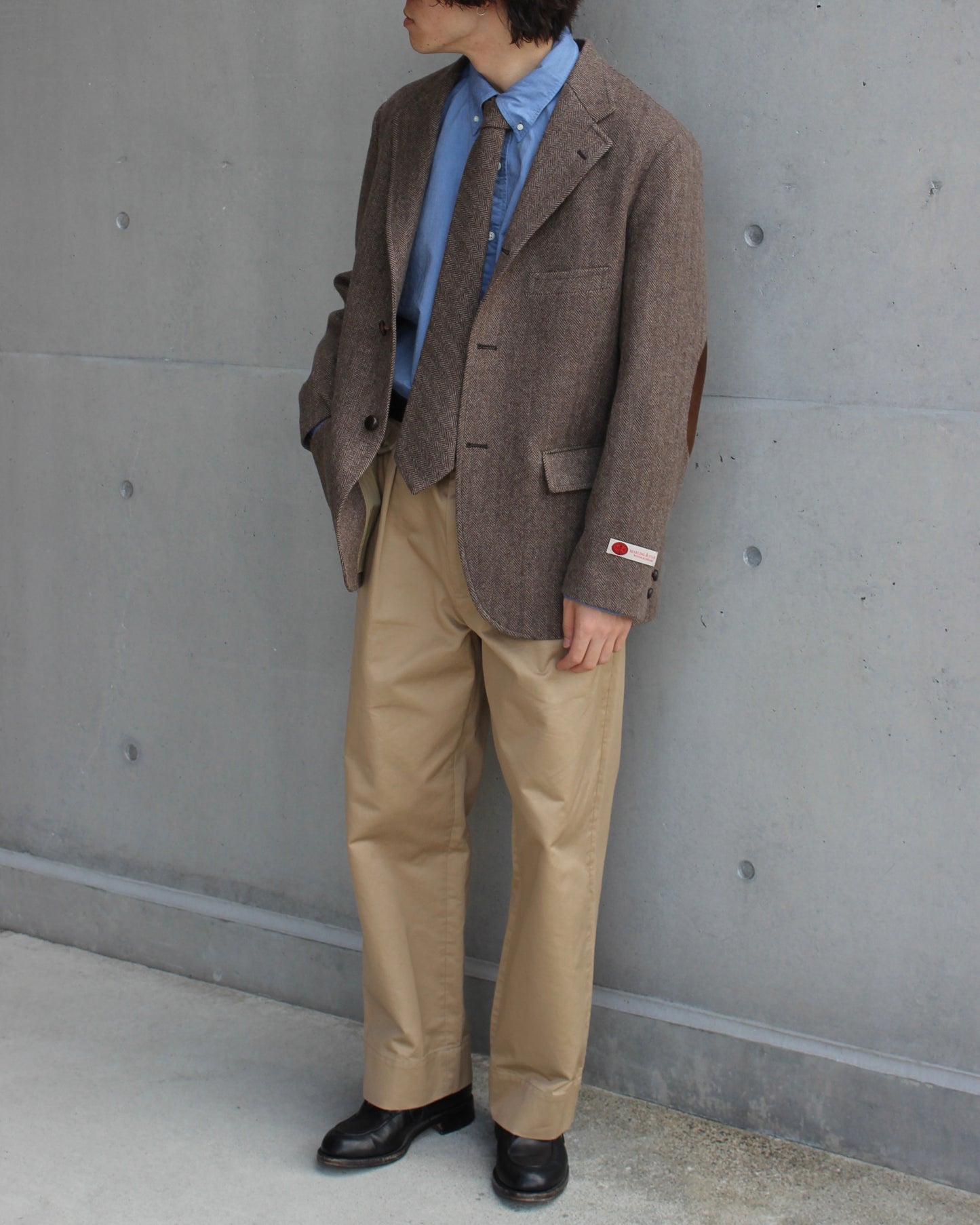 Unlikely Assembled Sports Coat Wool Tweed  BEIGE