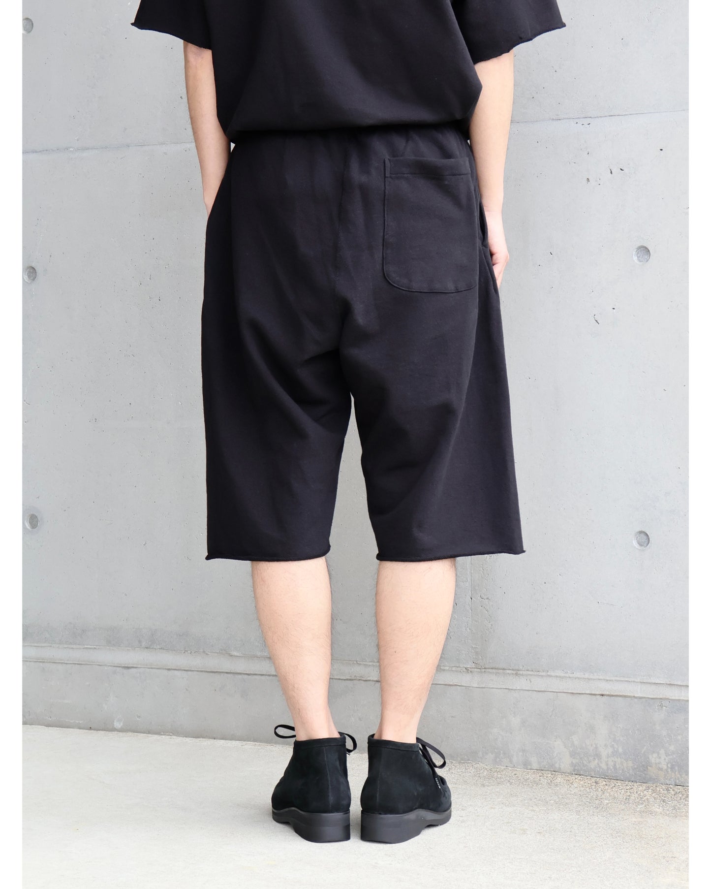 LWコットン裏毛 ショーツ BLACK