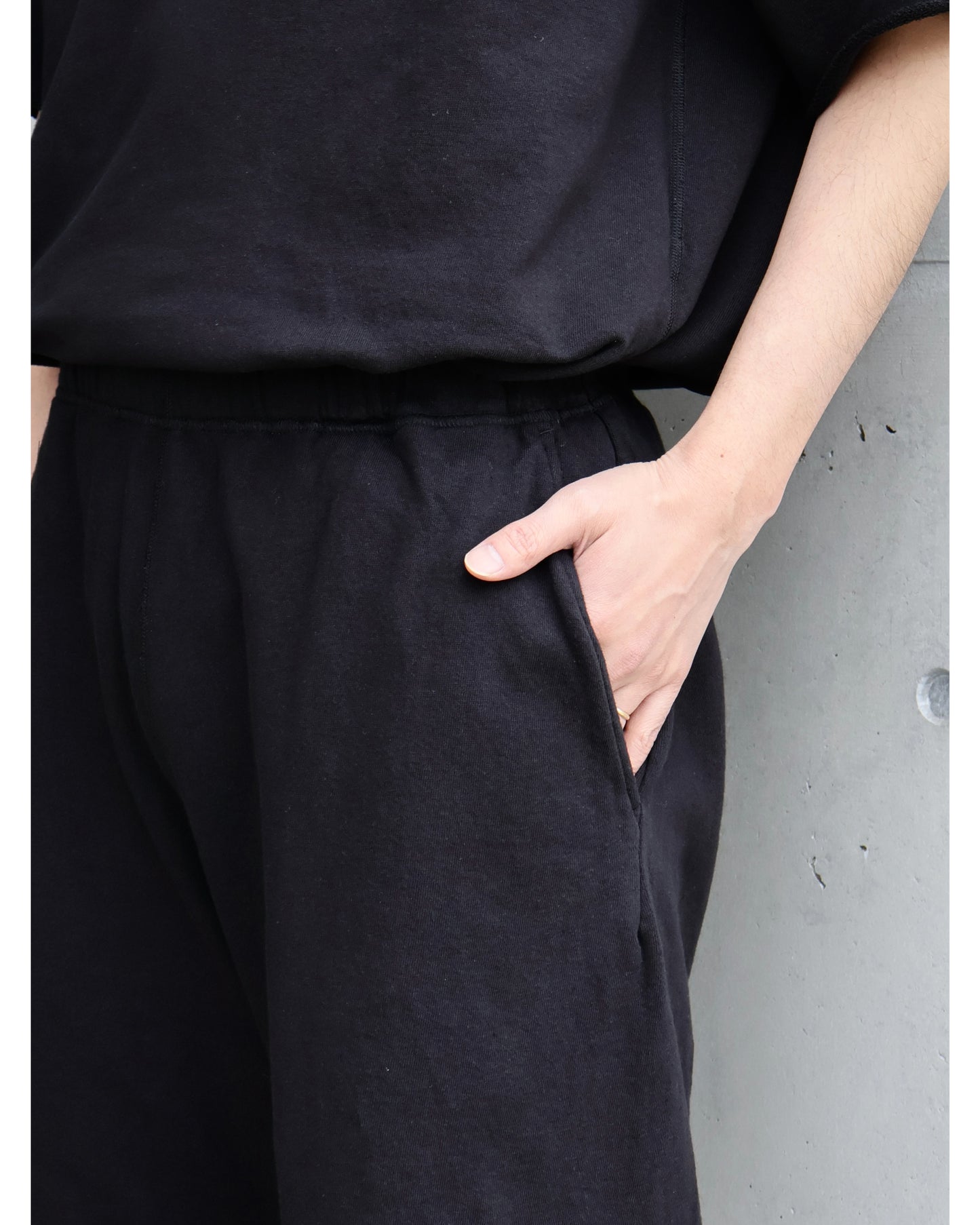 LWコットン裏毛 ショーツ BLACK