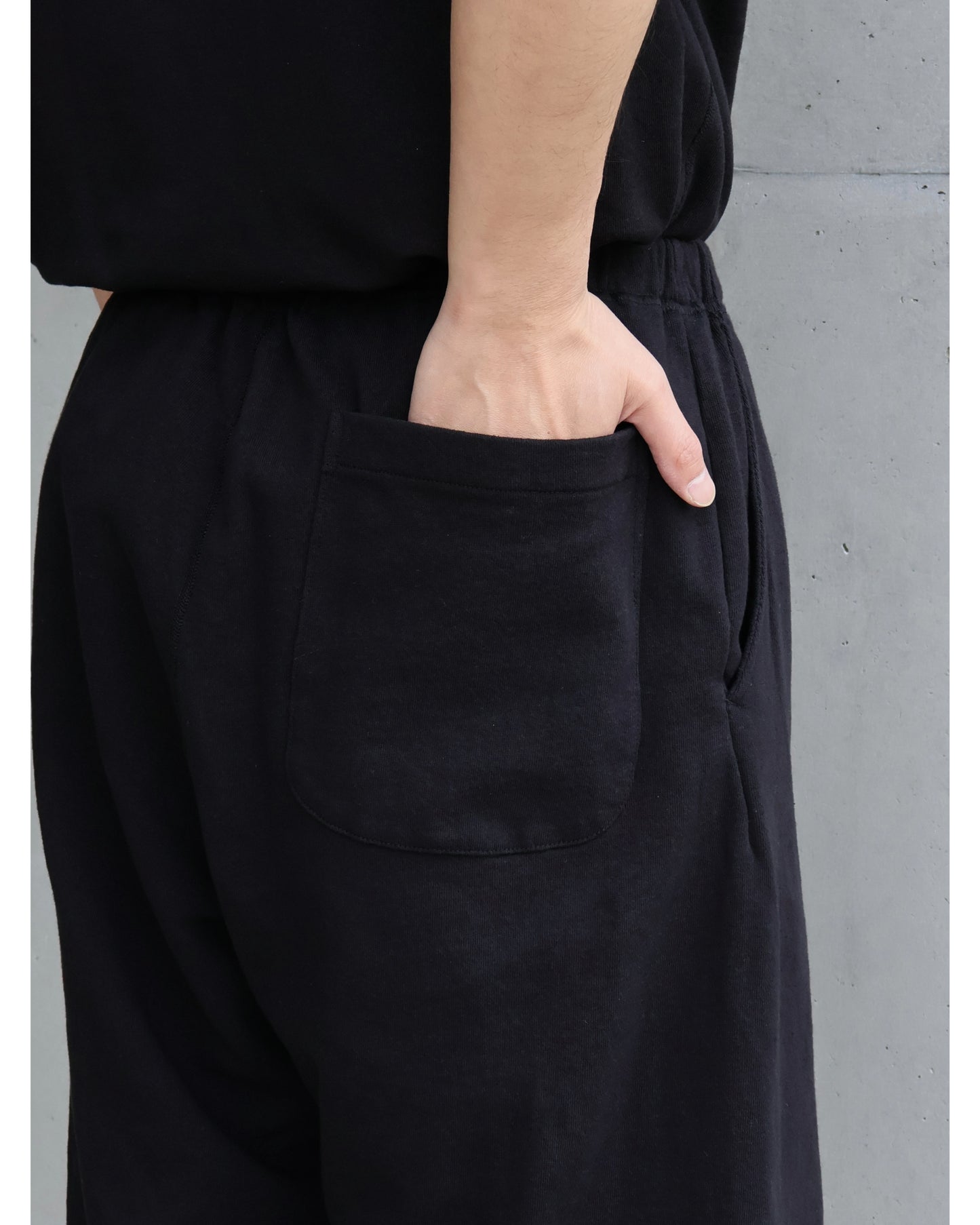 LWコットン裏毛 ショーツ BLACK
