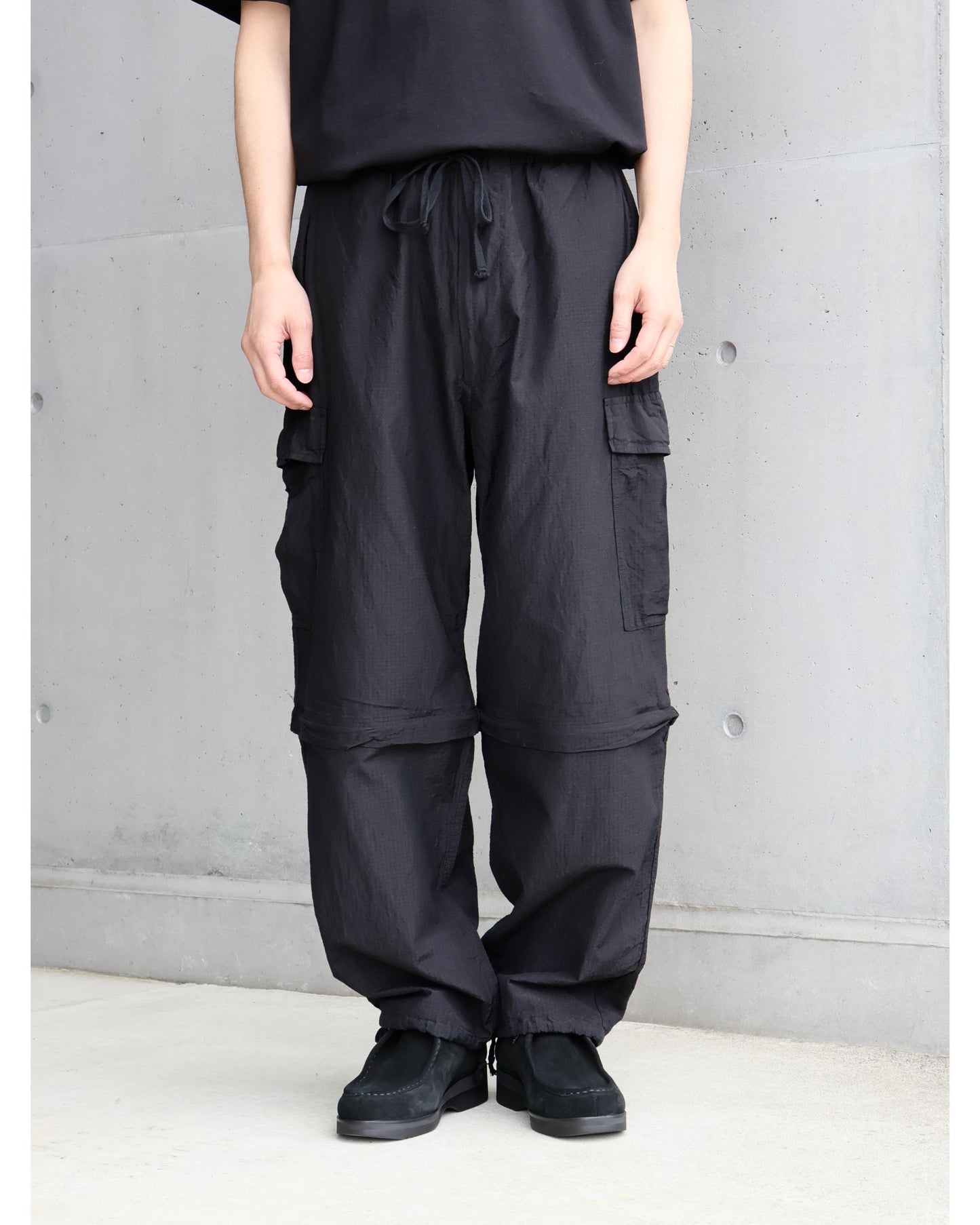 リップストップ コンバーティブル6Pパンツ BLACK