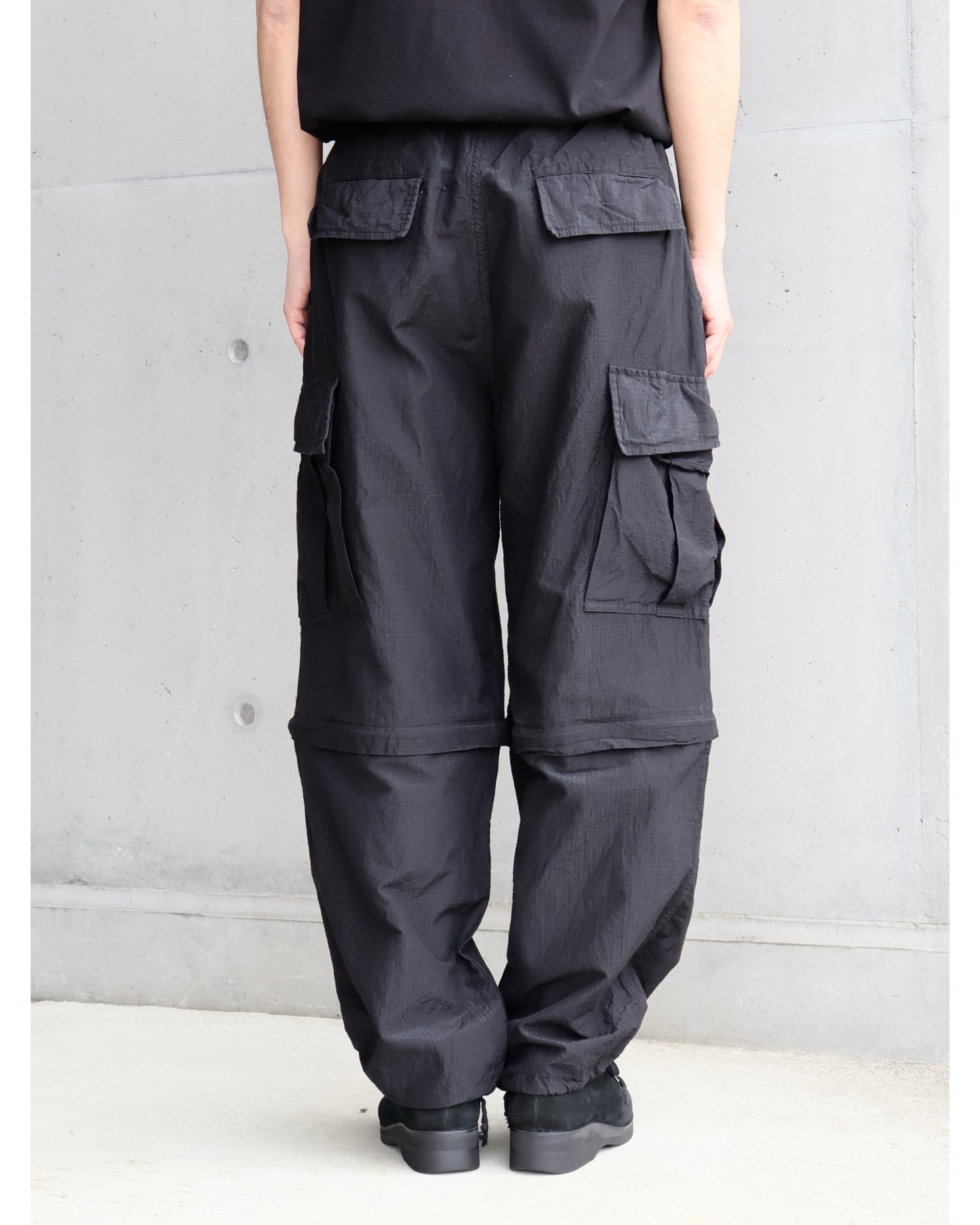 リップストップ コンバーティブル6Pパンツ BLACK
