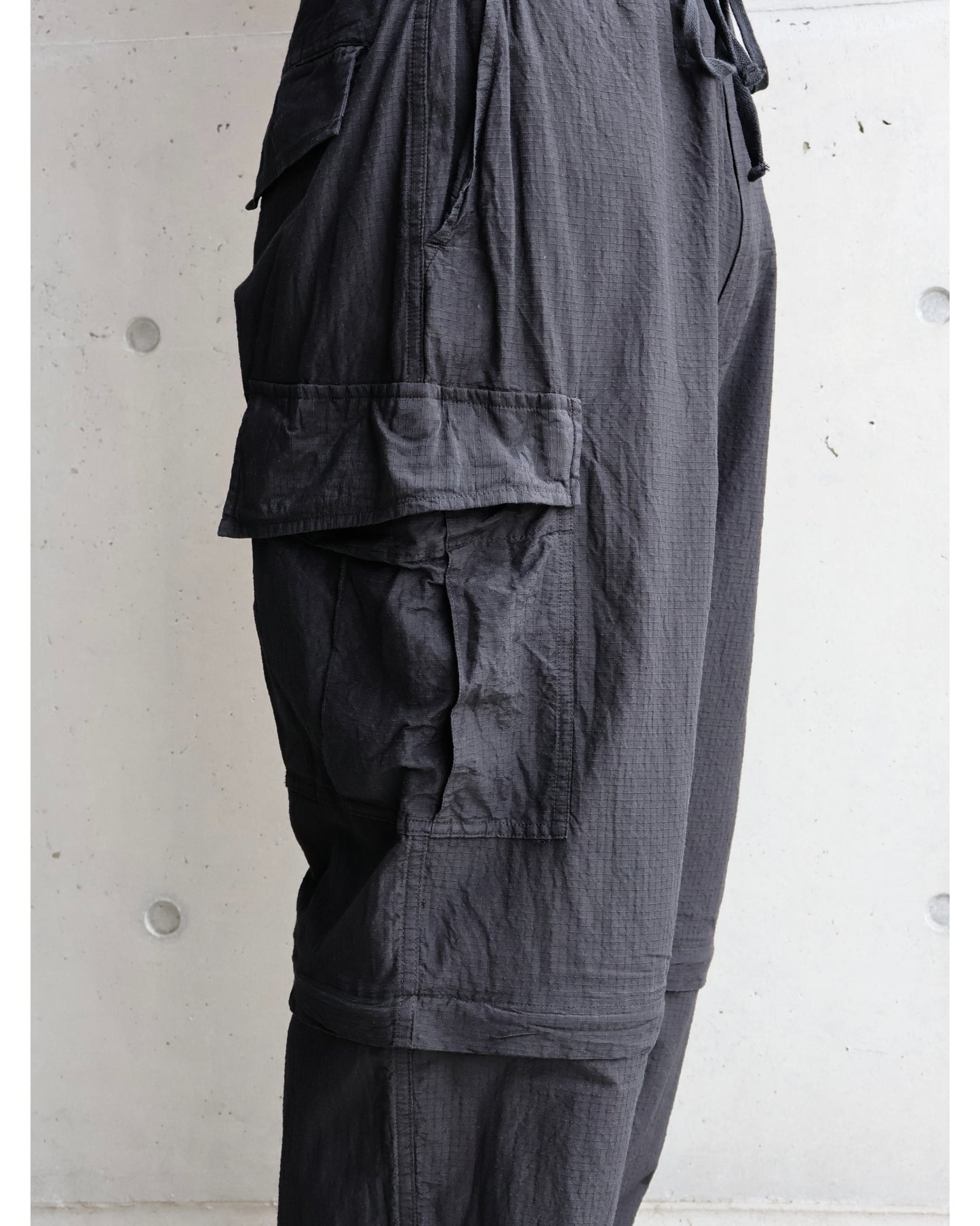 リップストップ コンバーティブル6Pパンツ BLACK