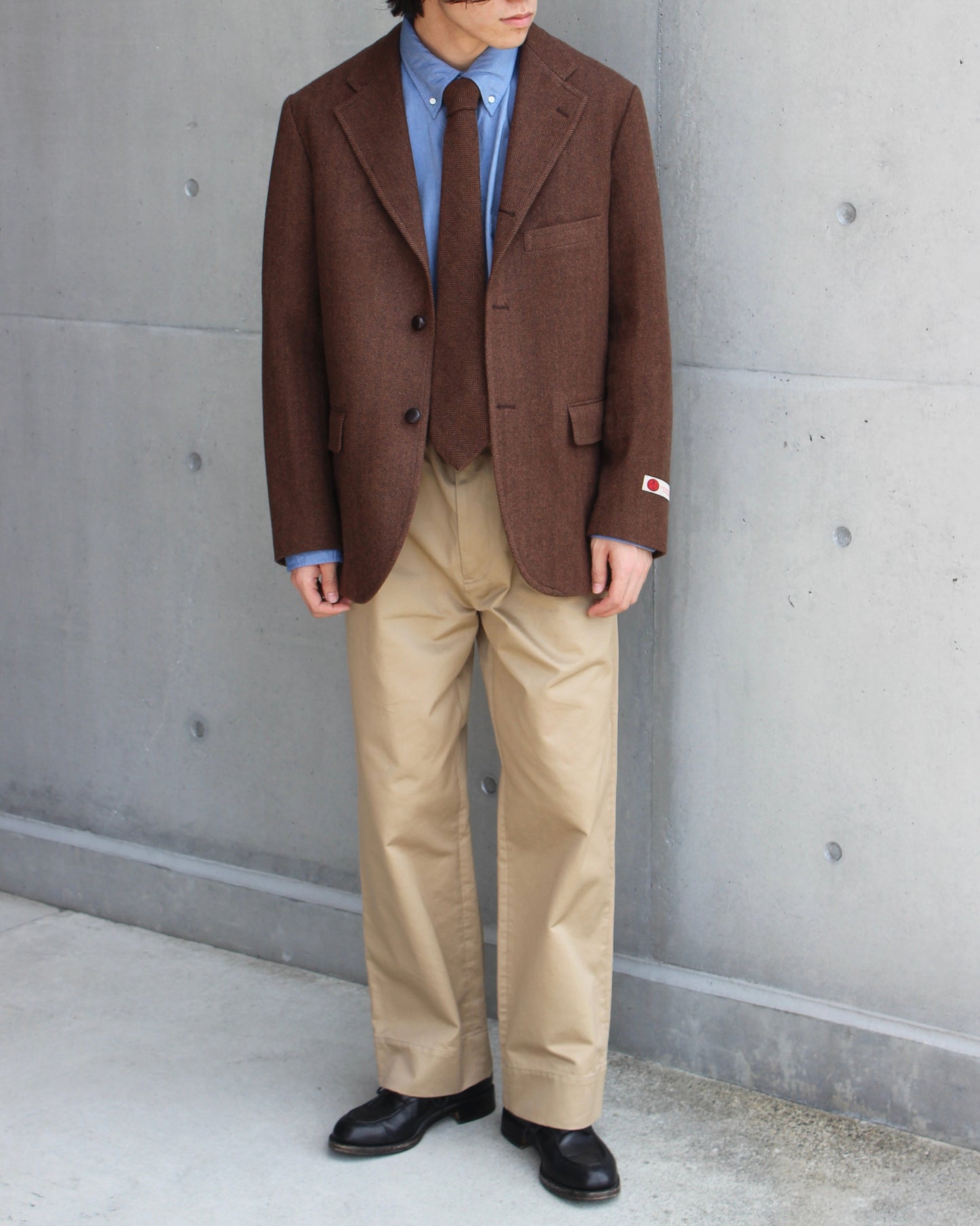 Unlikely Assembled Sports Coat Wool Tweed  BROWN